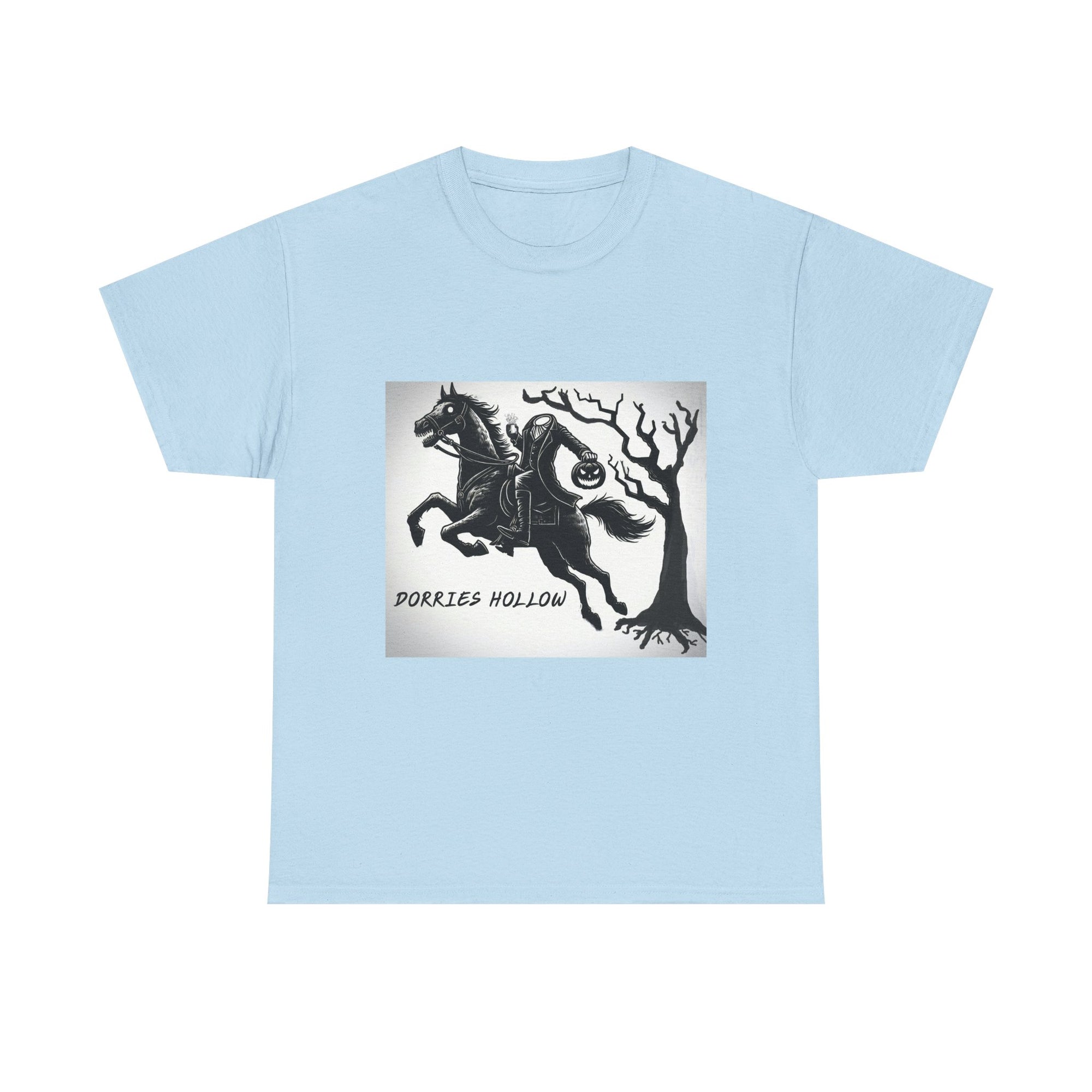 Spooky Adventure Tee - Horseman Design, Halloween Shirt, Unisex Cotton Tee, Eerie Vibe, Fall Fashion, Gift for Halloween Lovers