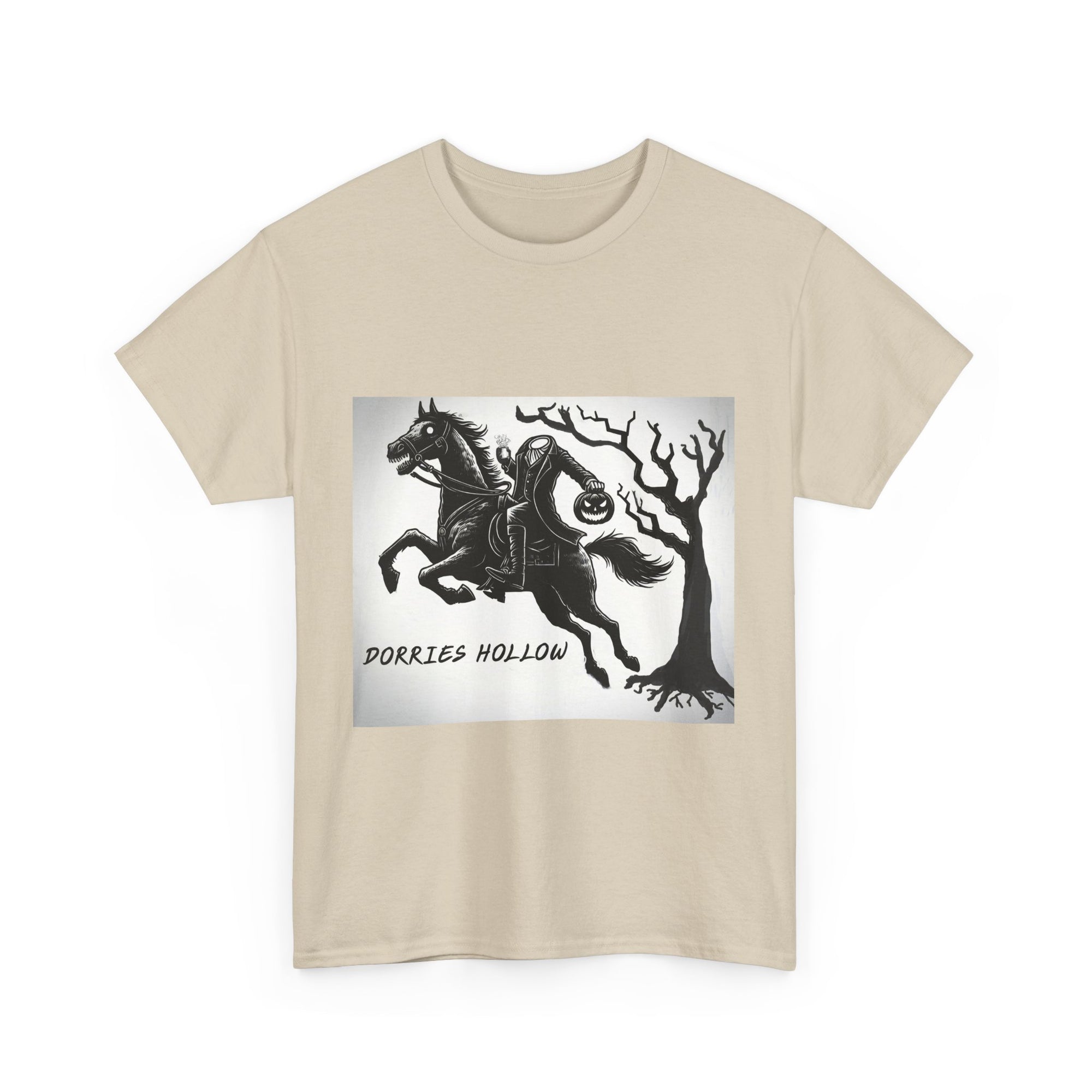 Spooky Adventure Tee - Horseman Design, Halloween Shirt, Unisex Cotton Tee, Eerie Vibe, Fall Fashion, Gift for Halloween Lovers