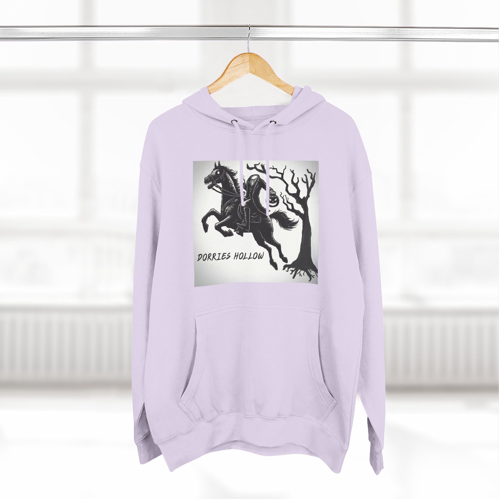 Spooky Horse Fleece Hoodie - Perfect for Fall and Halloween, Unisex Sweatshirt, Cozy Pullover, Gift for Horse Lovers
