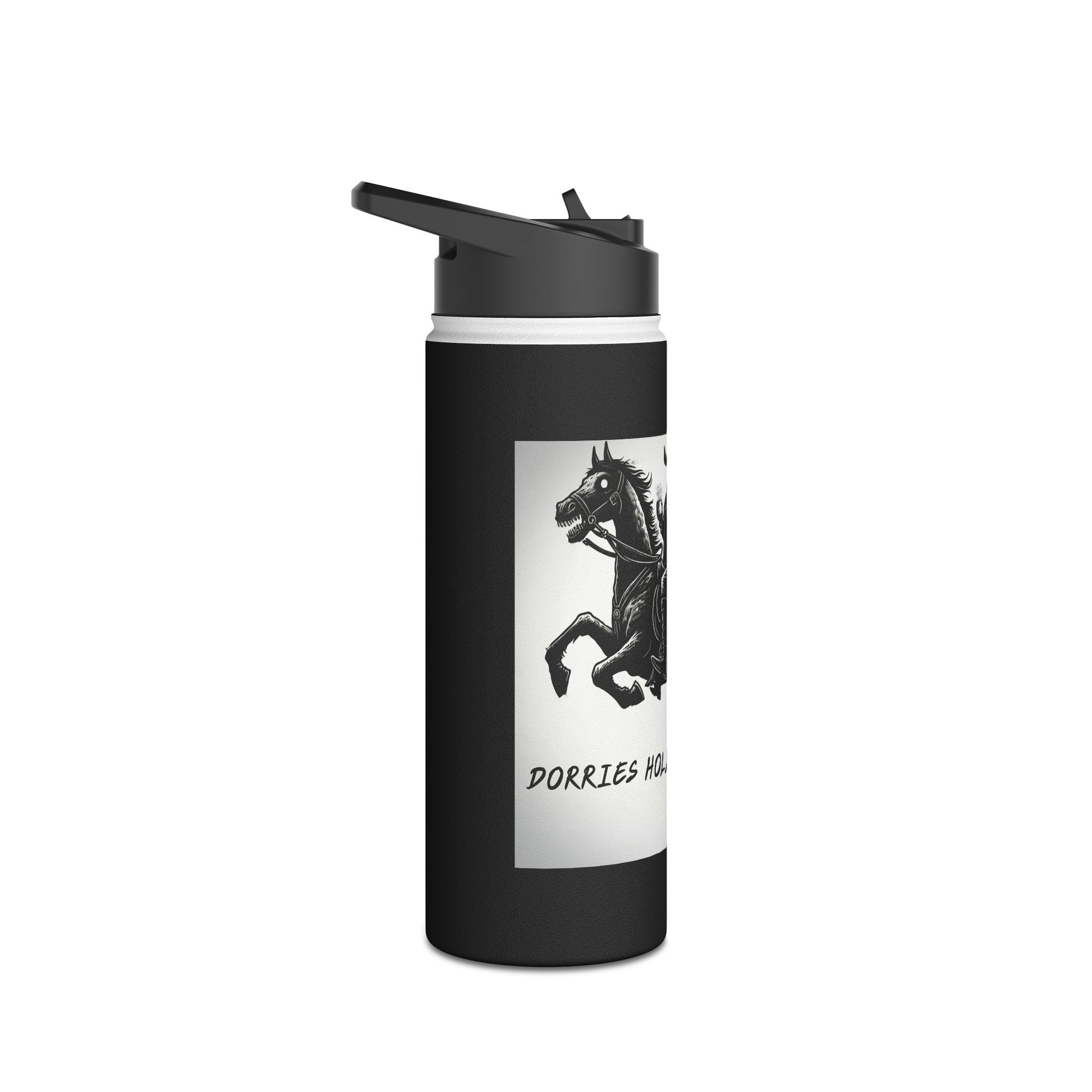 Spooky Stainless Steel Water Bottle, Ichabod Crane Design, Halloween Gift, Eco-Friendly Water Container, Outdoor Adventure