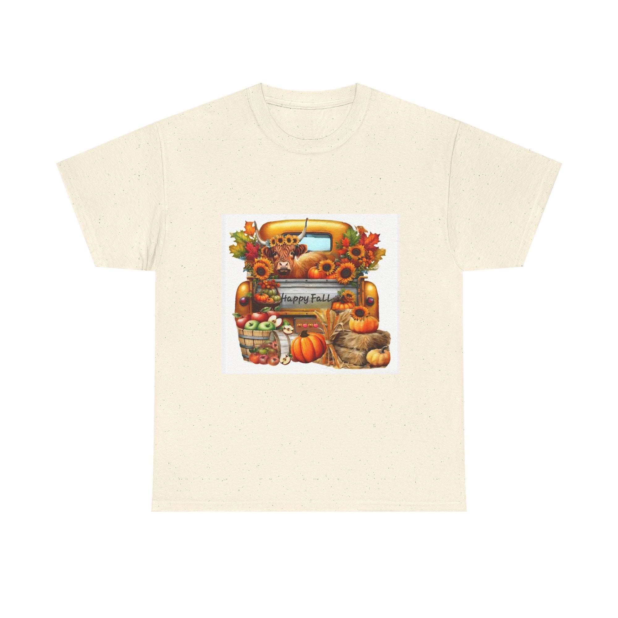 Autumn Vibes Unisex Heavy Cotton Tee - Perfect for Fall Celebrations, Thanksgiving Gatherings, Cozy Outings, Seasonal Wardrobe