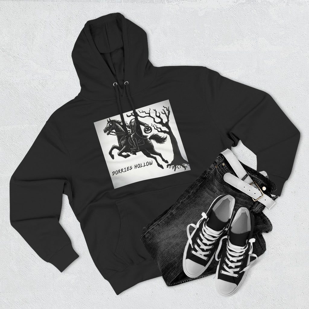 Spooky Horse Fleece Hoodie - Perfect for Fall and Halloween, Unisex Sweatshirt, Cozy Pullover, Gift for Horse Lovers