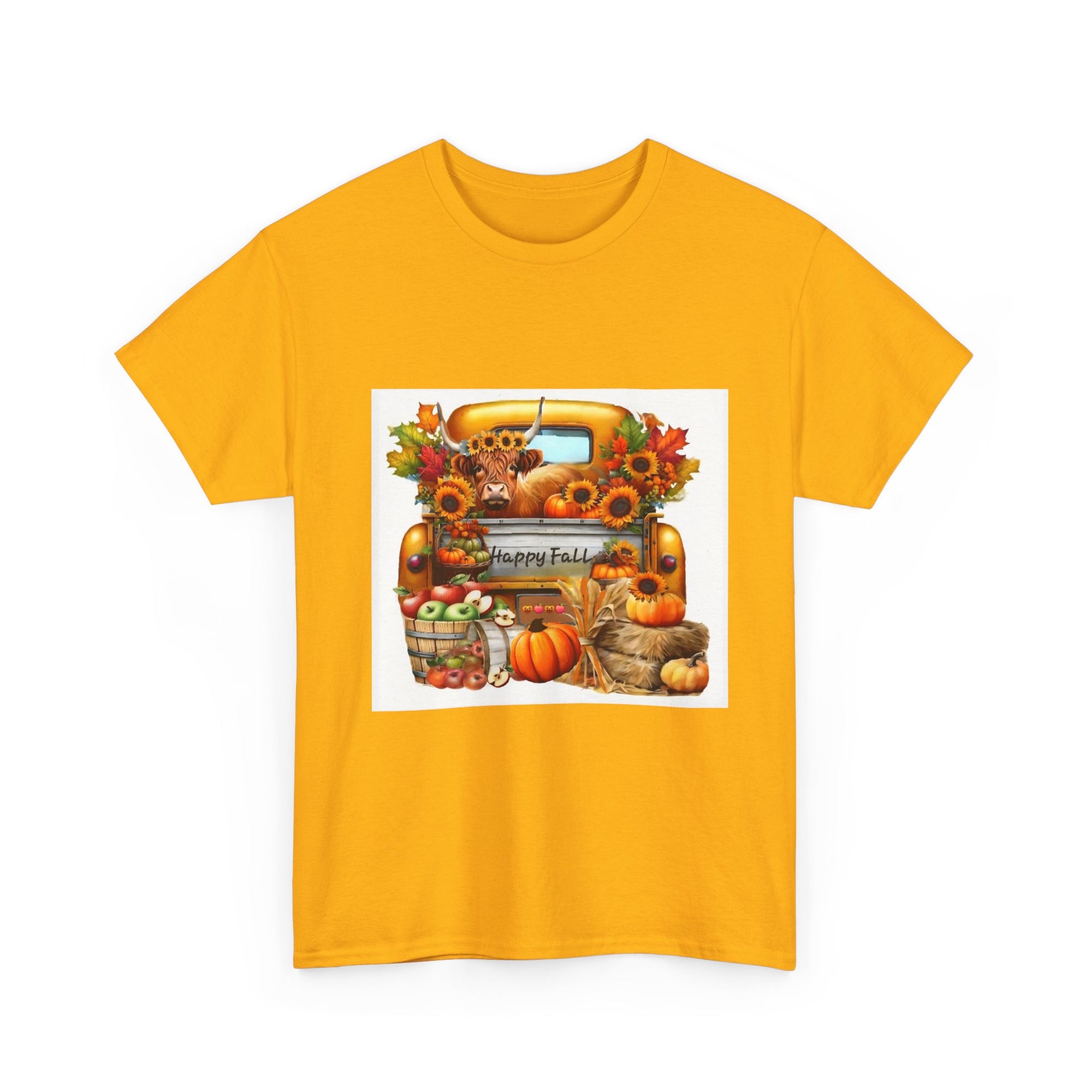 Autumn Vibes Unisex Heavy Cotton Tee - Perfect for Fall Celebrations, Thanksgiving Gatherings, Cozy Outings, Seasonal Wardrobe