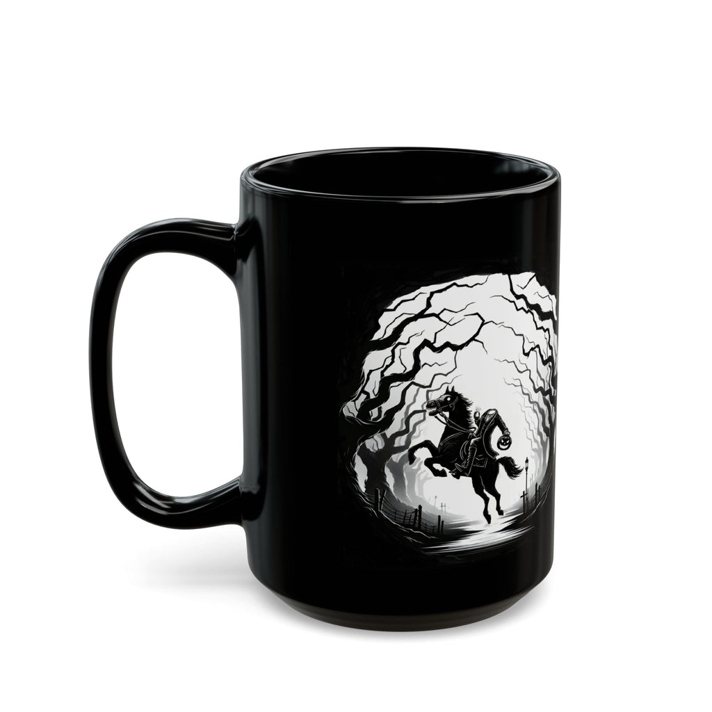 Halloween Themed Mug, Pumpkin Horseman Coffee Cup, Dorries Hollow Design, Fall Decor, Spooky Gift for Witch Lovers