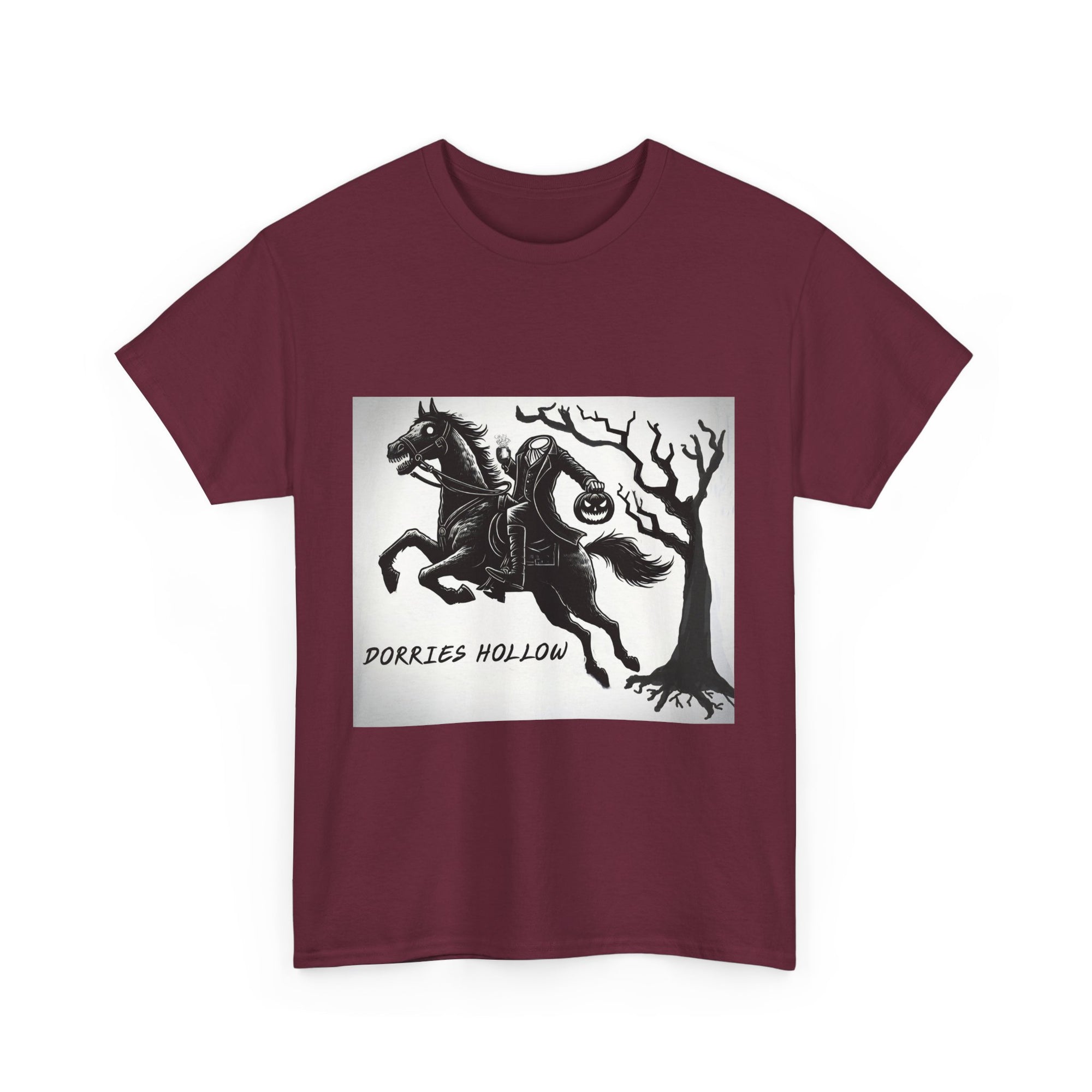 Spooky Adventure Tee - Horseman Design, Halloween Shirt, Unisex Cotton Tee, Eerie Vibe, Fall Fashion, Gift for Halloween Lovers