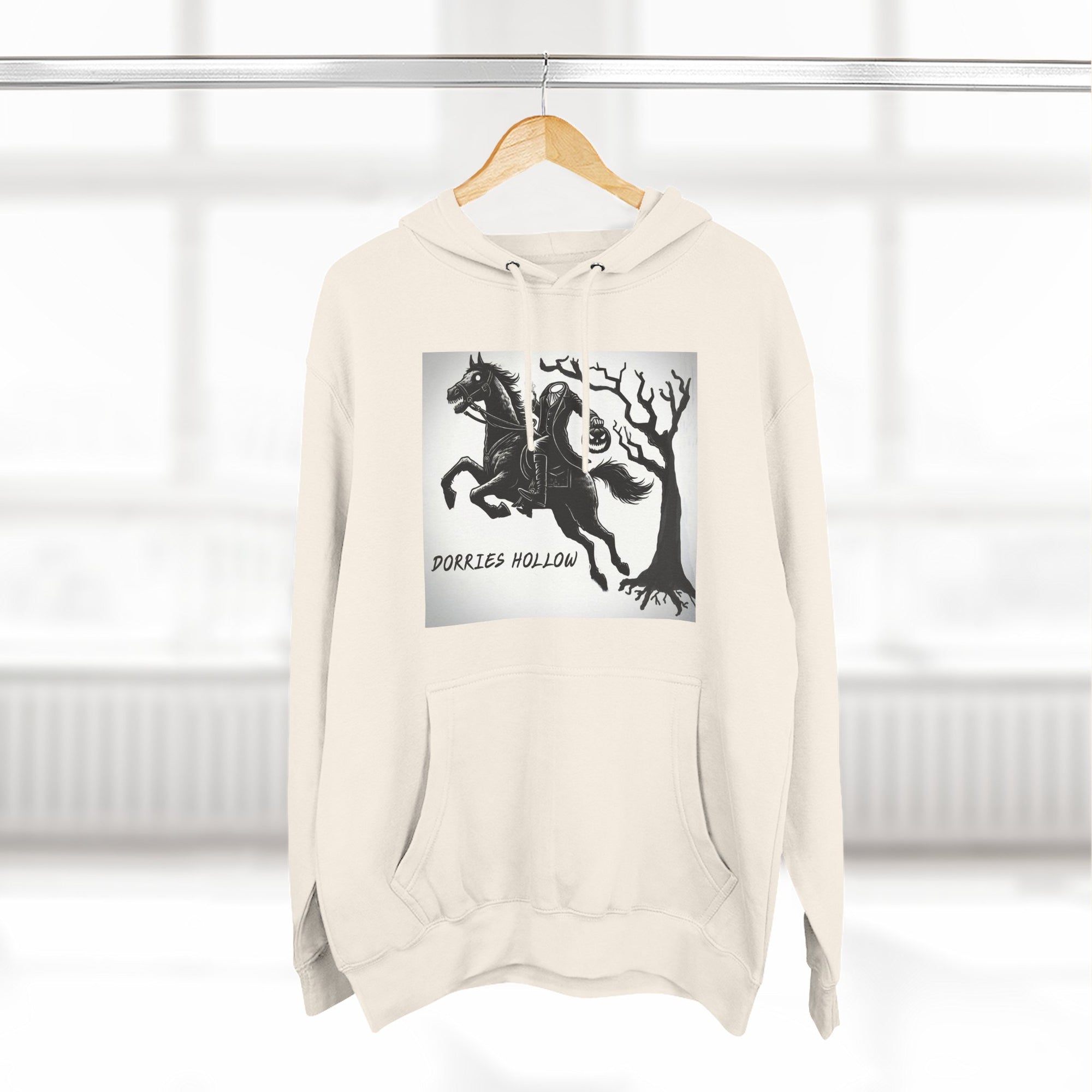 Spooky Horse Fleece Hoodie - Perfect for Fall and Halloween, Unisex Sweatshirt, Cozy Pullover, Gift for Horse Lovers