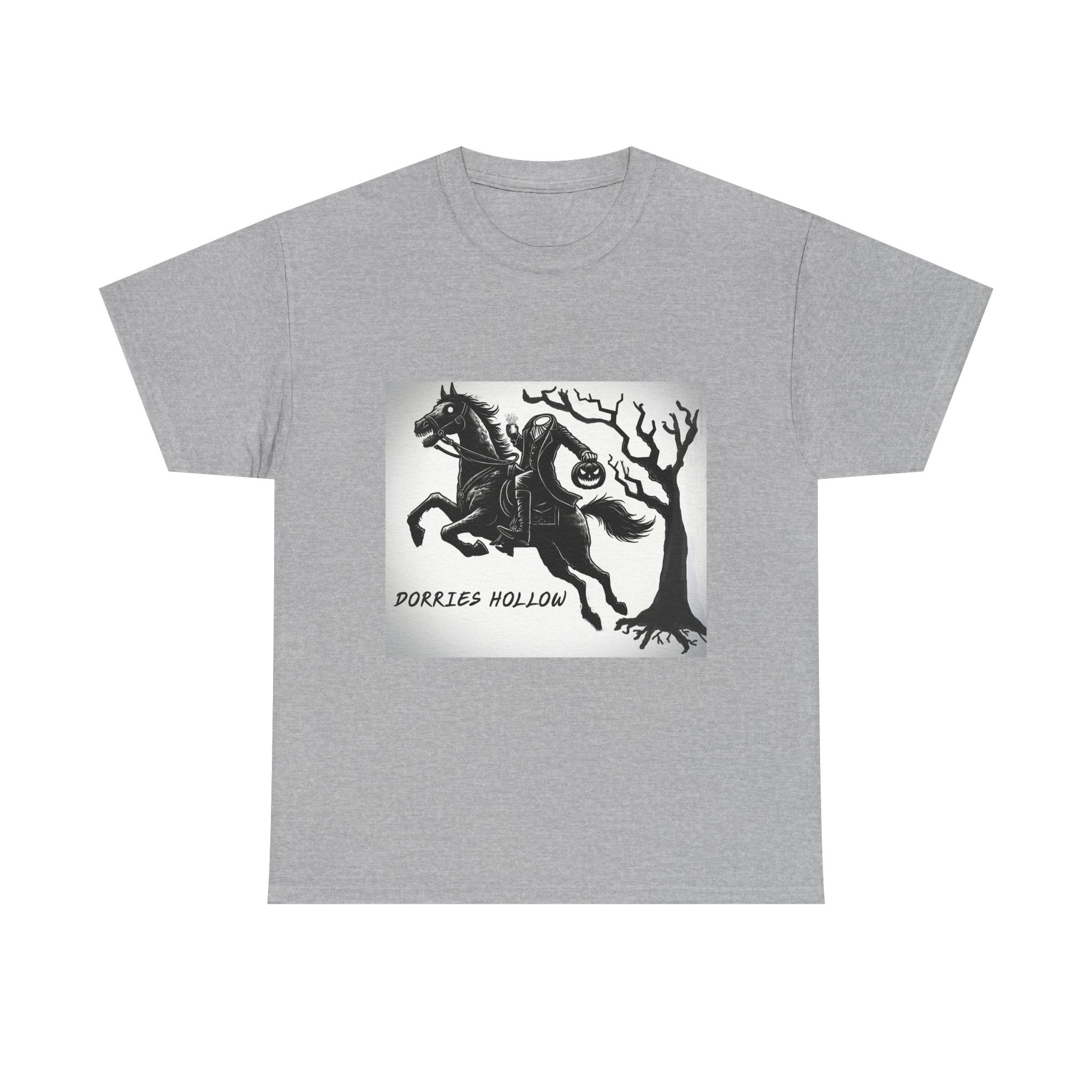 Spooky Adventure Tee - Horseman Design, Halloween Shirt, Unisex Cotton Tee, Eerie Vibe, Fall Fashion, Gift for Halloween Lovers