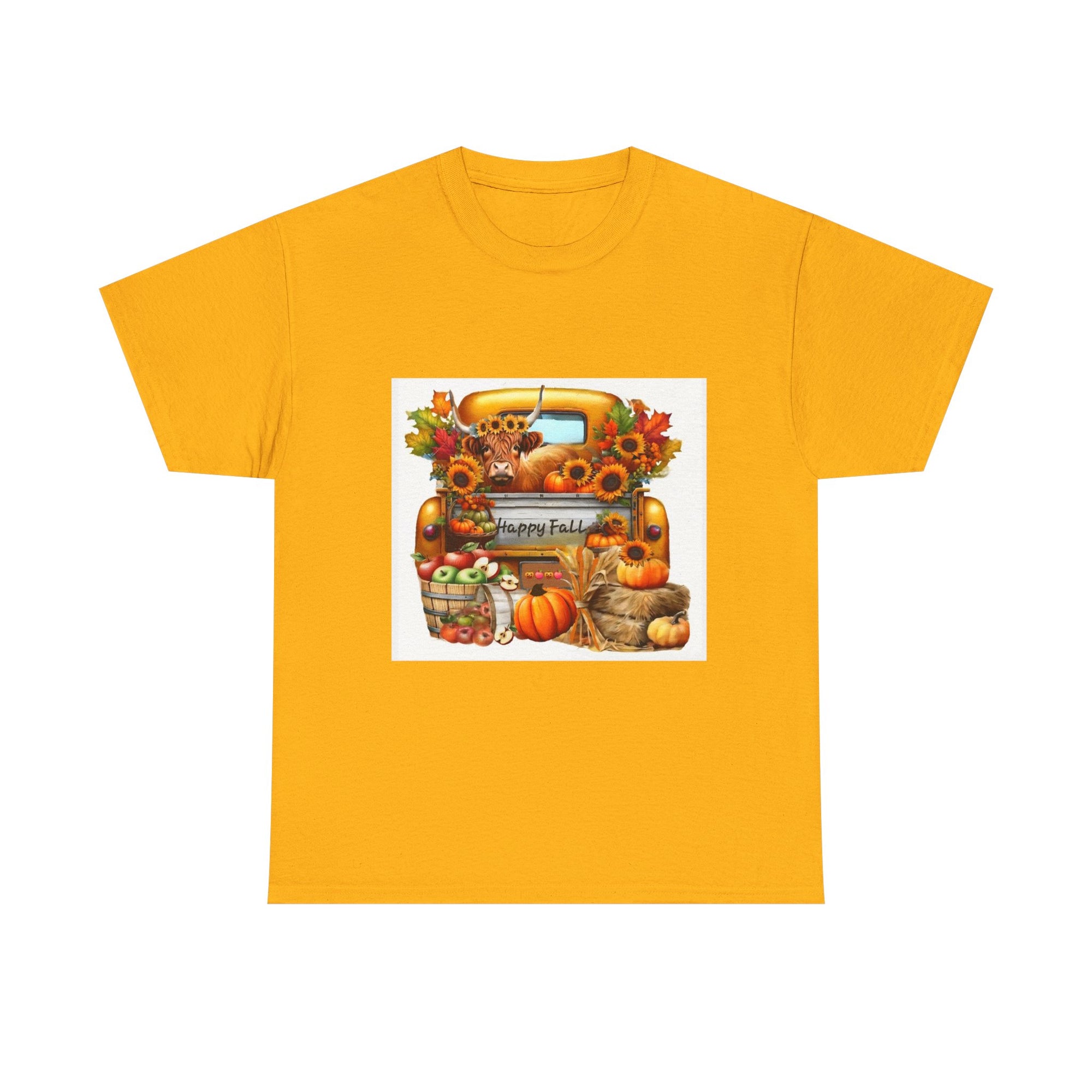 Autumn Vibes Unisex Heavy Cotton Tee - Perfect for Fall Celebrations, Thanksgiving Gatherings, Cozy Outings, Seasonal Wardrobe