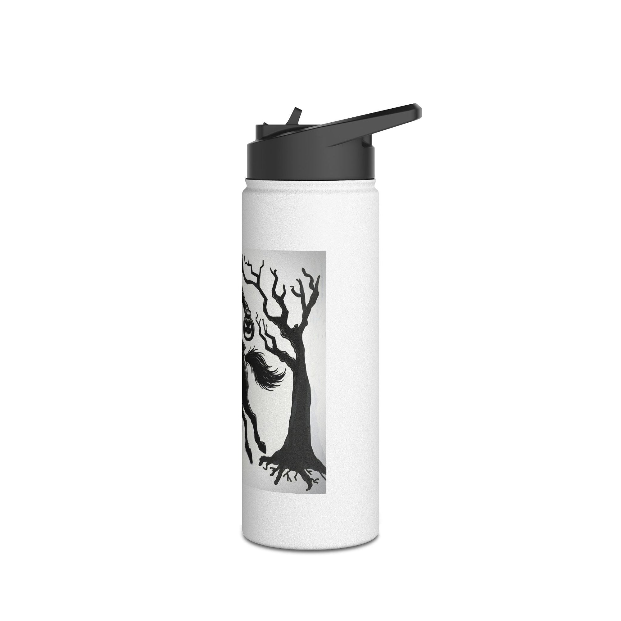 Spooky Stainless Steel Water Bottle, Ichabod Crane Design, Halloween Gift, Eco-Friendly Water Container, Outdoor Adventure