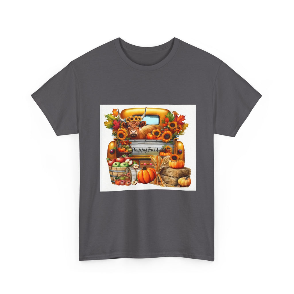 Autumn Vibes Unisex Heavy Cotton Tee - Perfect for Fall Celebrations, Thanksgiving Gatherings, Cozy Outings, Seasonal Wardrobe