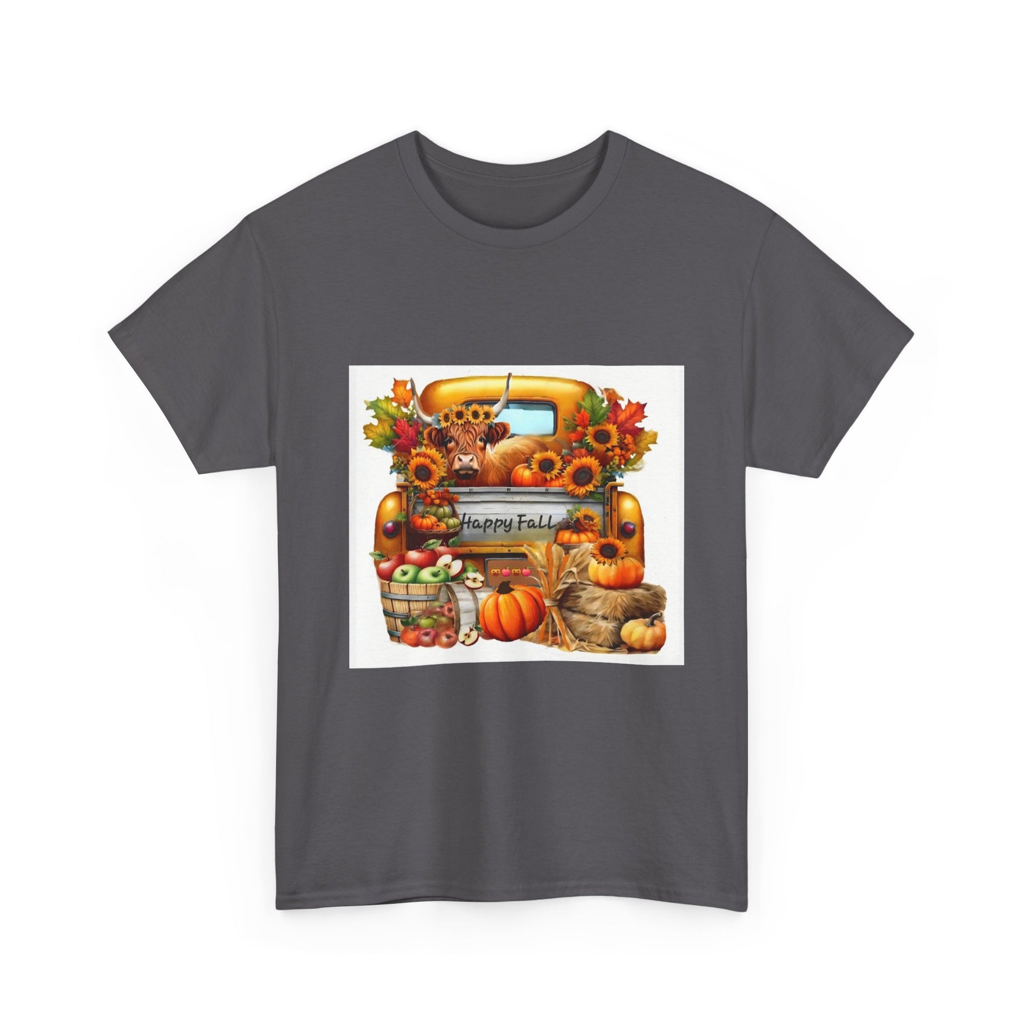 Autumn Vibes Unisex Heavy Cotton Tee - Perfect for Fall Celebrations, Thanksgiving Gatherings, Cozy Outings, Seasonal Wardrobe