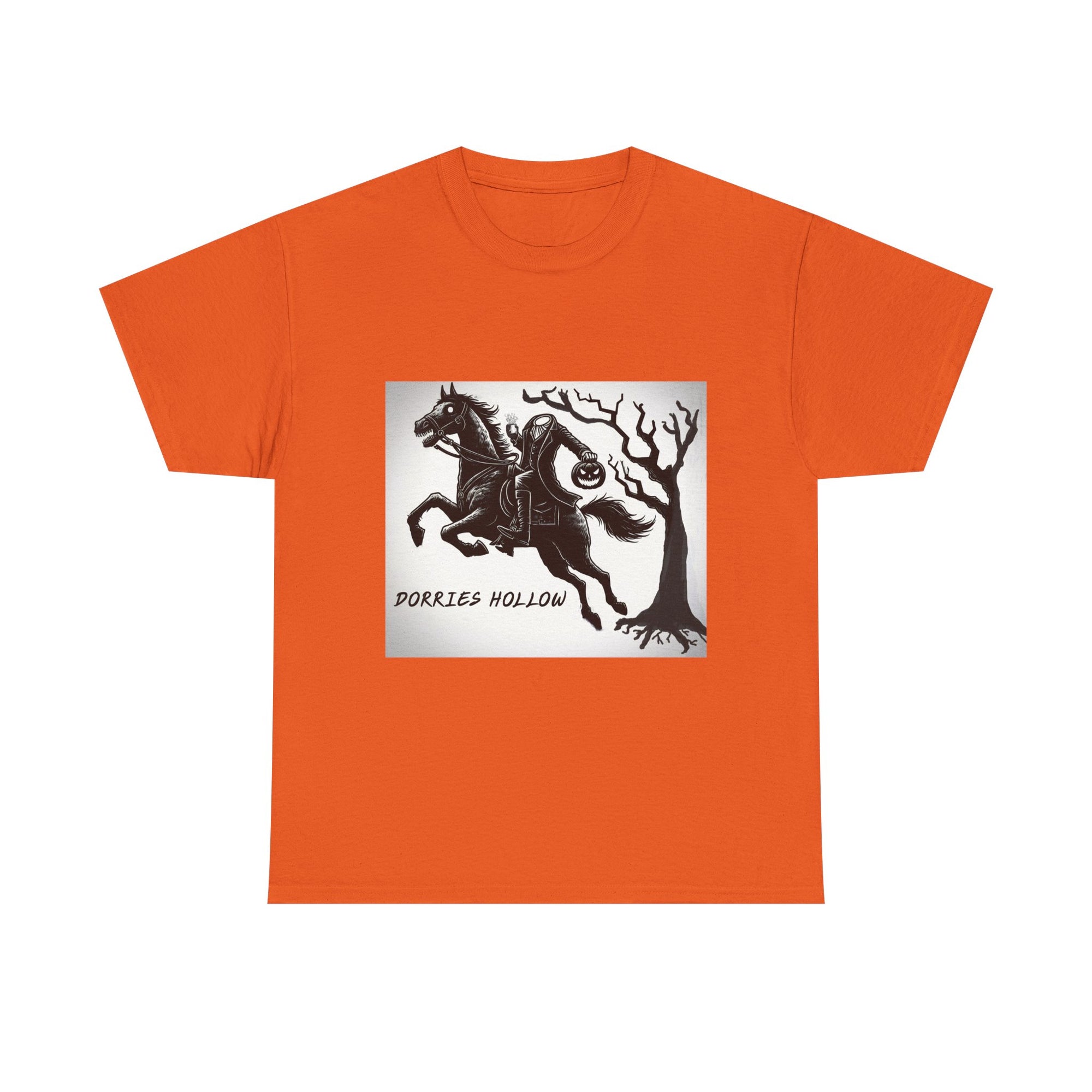 Spooky Adventure Tee - Horseman Design, Halloween Shirt, Unisex Cotton Tee, Eerie Vibe, Fall Fashion, Gift for Halloween Lovers