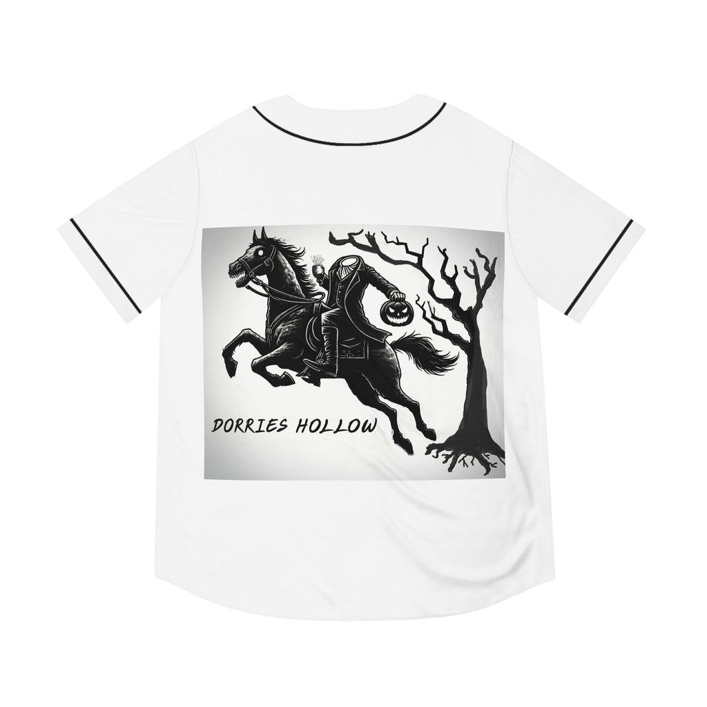 Men's Baseball Jersey with Spooky Horseman Design - Halloween Gift, Sportswear, Casual Wear, Graphic Tee, Unique T-Shirt