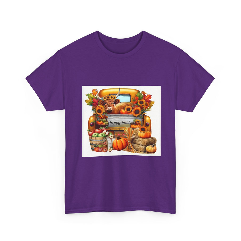 Autumn Vibes Unisex Heavy Cotton Tee - Perfect for Fall Celebrations, Thanksgiving Gatherings, Cozy Outings, Seasonal Wardrobe