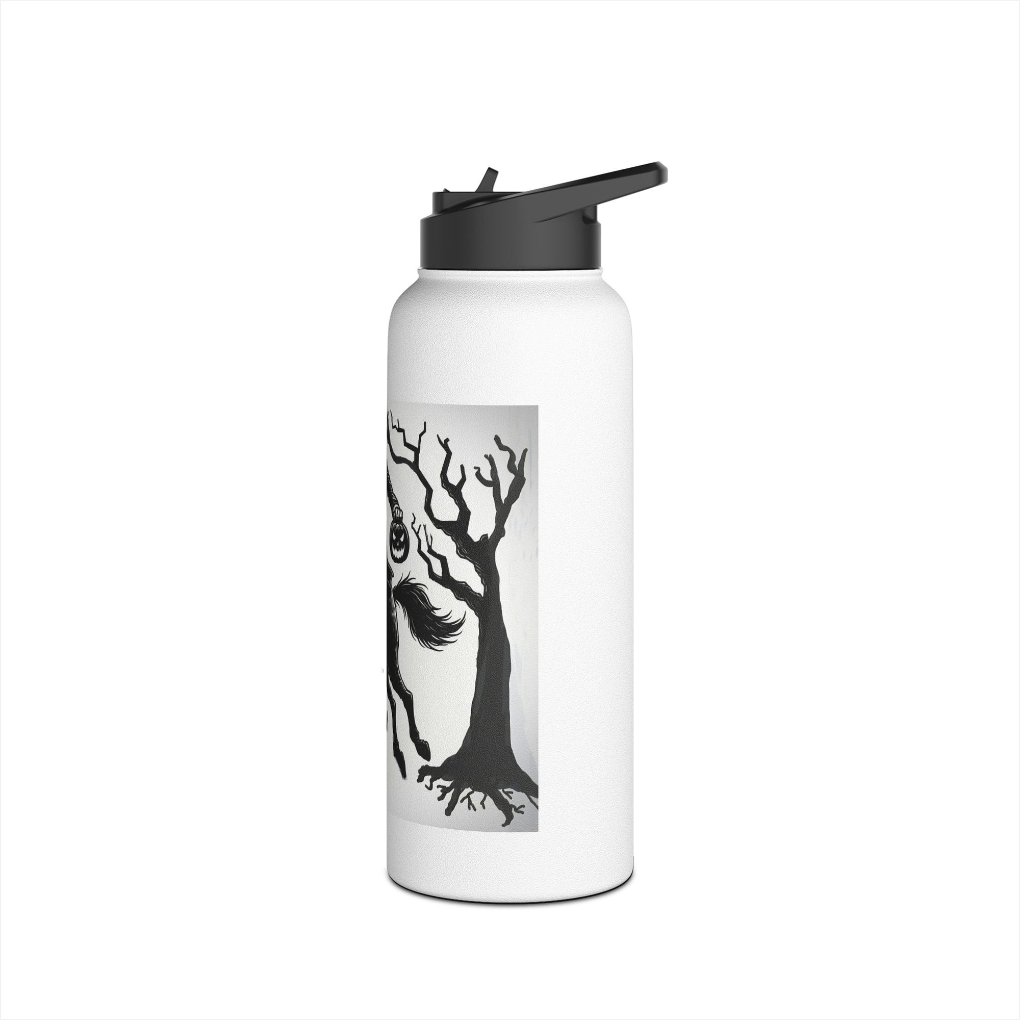 Spooky Stainless Steel Water Bottle, Ichabod Crane Design, Halloween Gift, Eco-Friendly Water Container, Outdoor Adventure