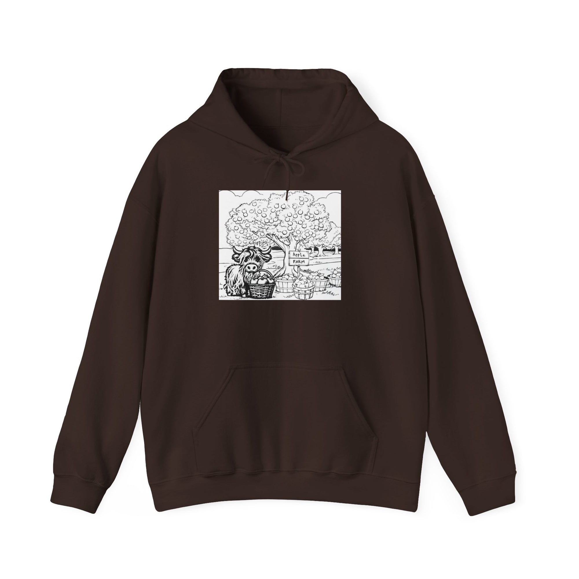 Cozy Nature Highland cow Hoodie, Unisex Sweatshirt, Perfect Gift for Friends, Fall Fashion, Outdoor Adventures, Earth Day