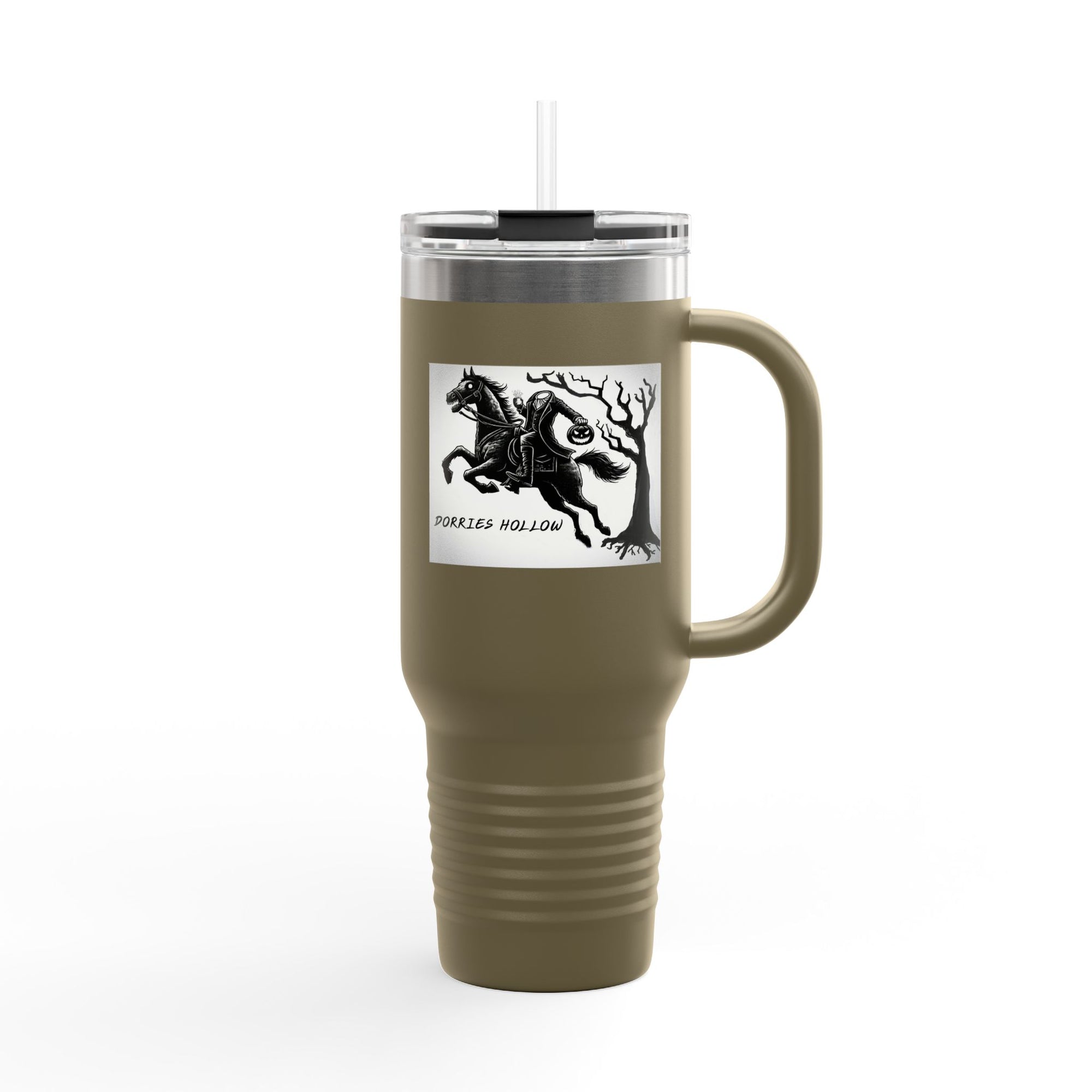 Spooky Ride Insulated Travel Mug, Perfect for Halloween Parties, Road Trips, Gift for Horse Lovers, Eco-Friendly Drinkware