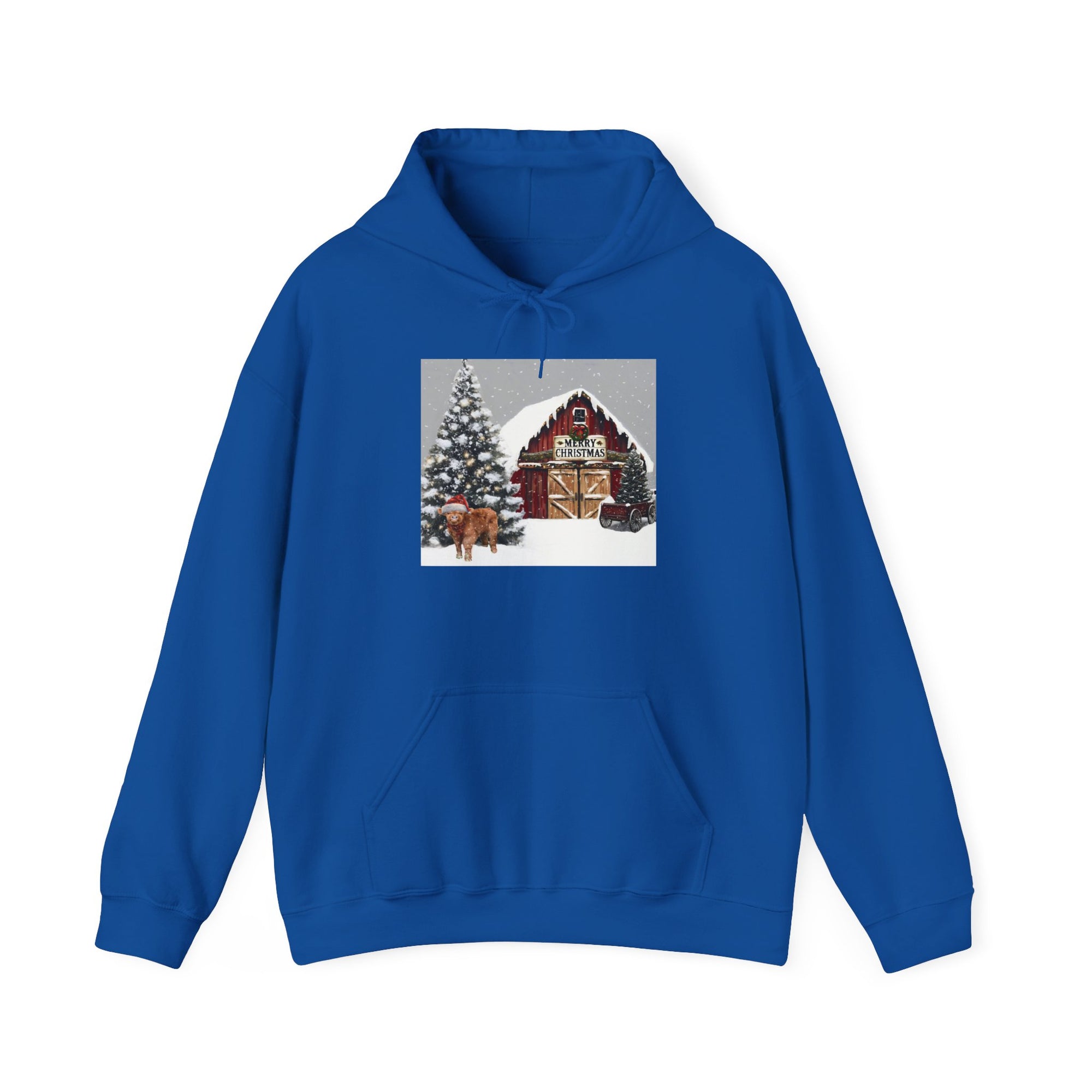 Cozy Christmas Barn Hoodie, Holiday Sweatshirt, Winter Apparel, Unisex Gift, Festive Party Wear