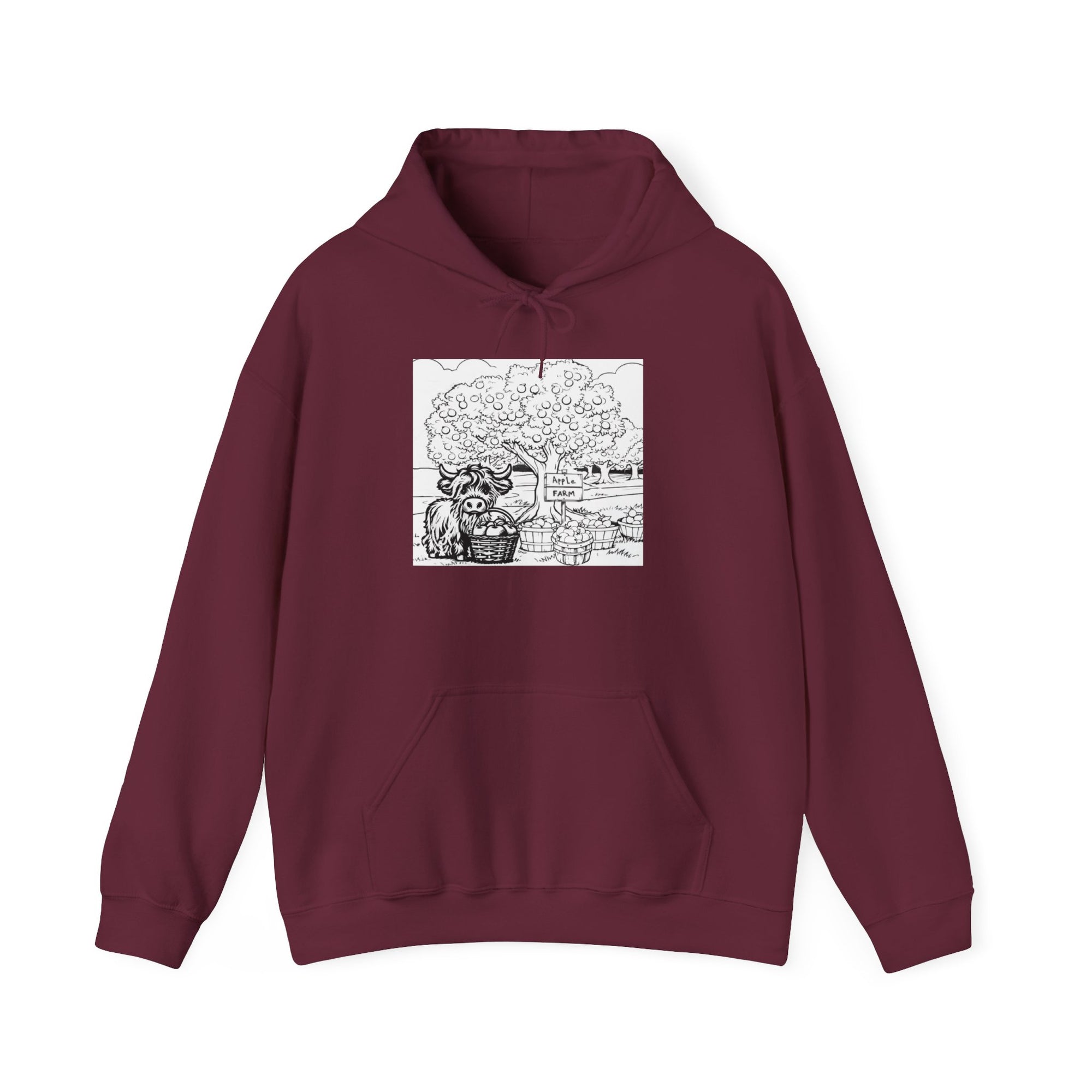 Cozy Nature Highland cow Hoodie, Unisex Sweatshirt, Perfect Gift for Friends, Fall Fashion, Outdoor Adventures, Earth Day