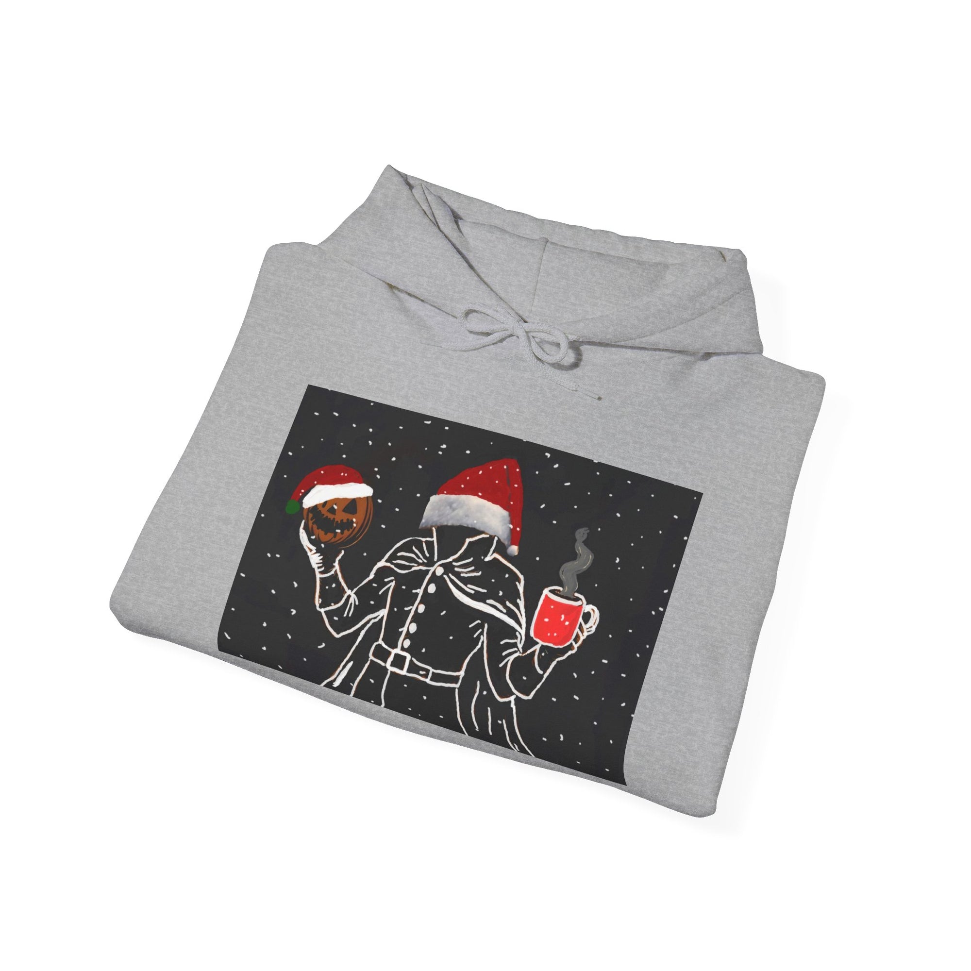 Festive Holiday Headless horseman Sweatshirt, Unisex Cozy Hoodie for Christmas, Ugly Sweater Replacement, Gift for Him or Her