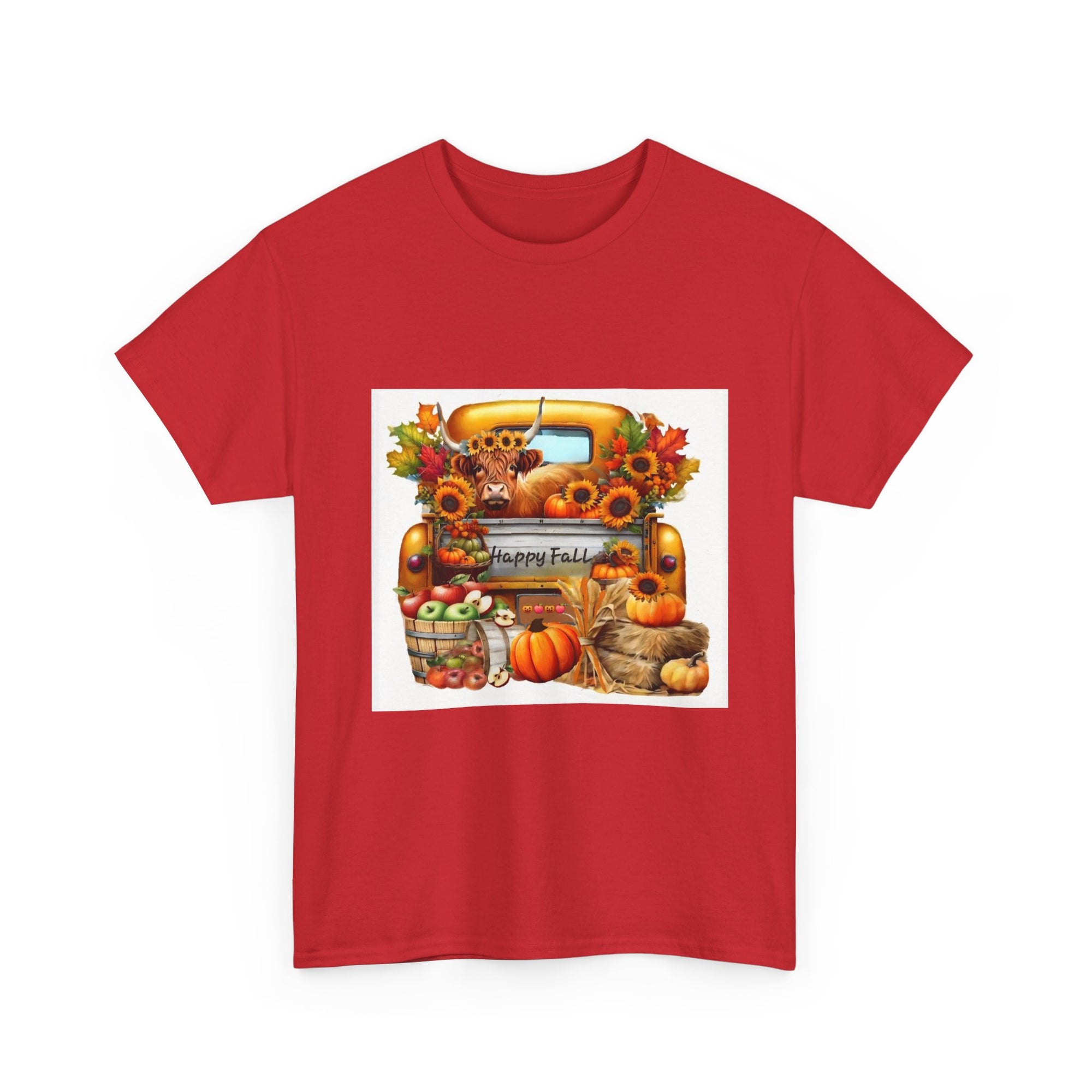 Autumn Vibes Unisex Heavy Cotton Tee - Perfect for Fall Celebrations, Thanksgiving Gatherings, Cozy Outings, Seasonal Wardrobe