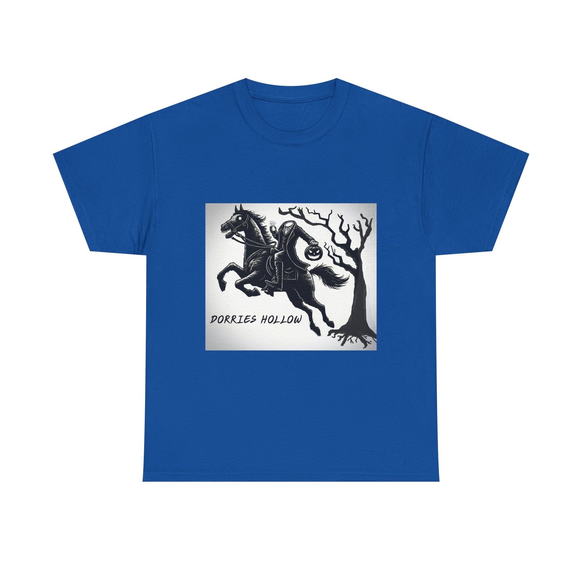 Spooky Adventure Tee - Horseman Design, Halloween Shirt, Unisex Cotton Tee, Eerie Vibe, Fall Fashion, Gift for Halloween Lovers