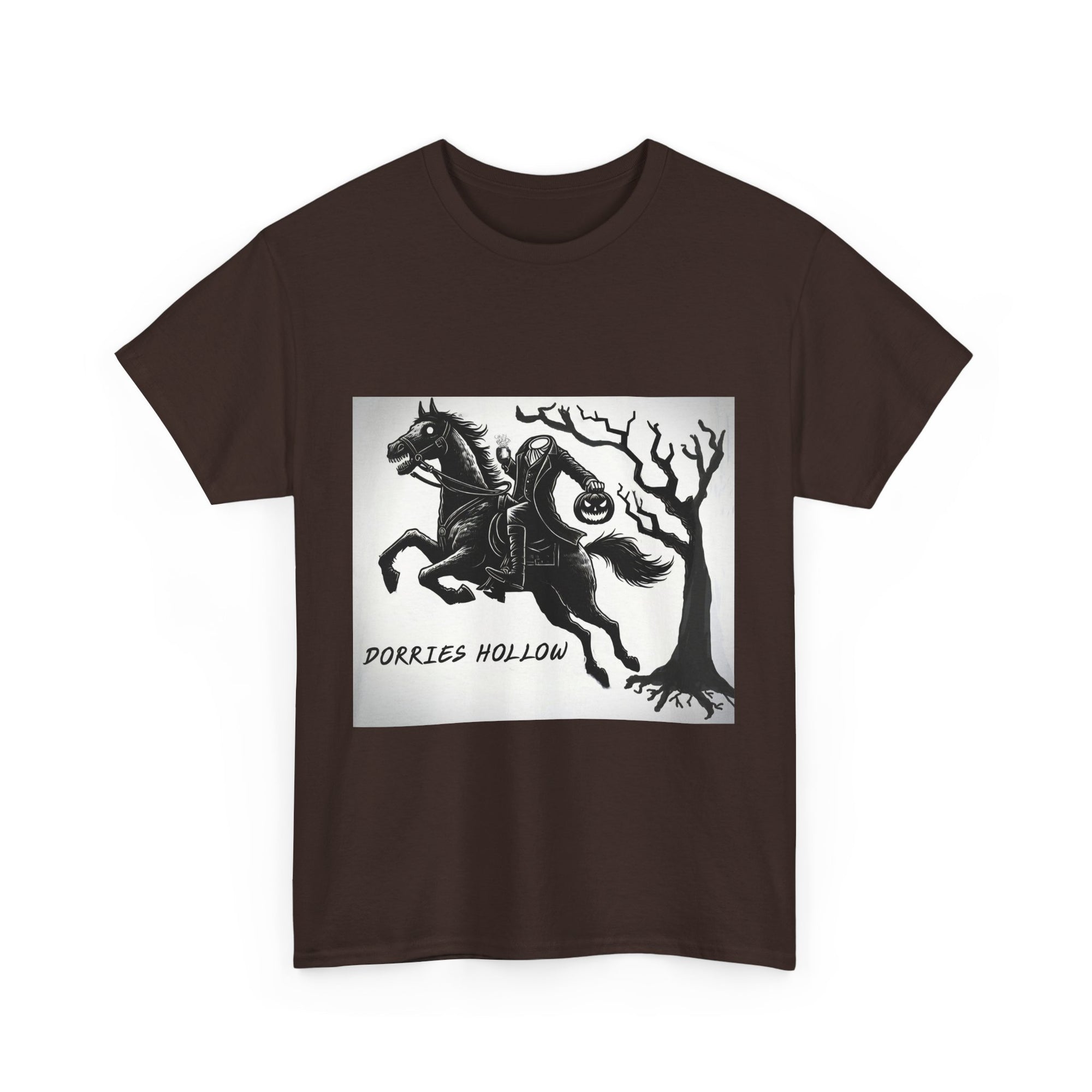 Spooky Adventure Tee - Horseman Design, Halloween Shirt, Unisex Cotton Tee, Eerie Vibe, Fall Fashion, Gift for Halloween Lovers