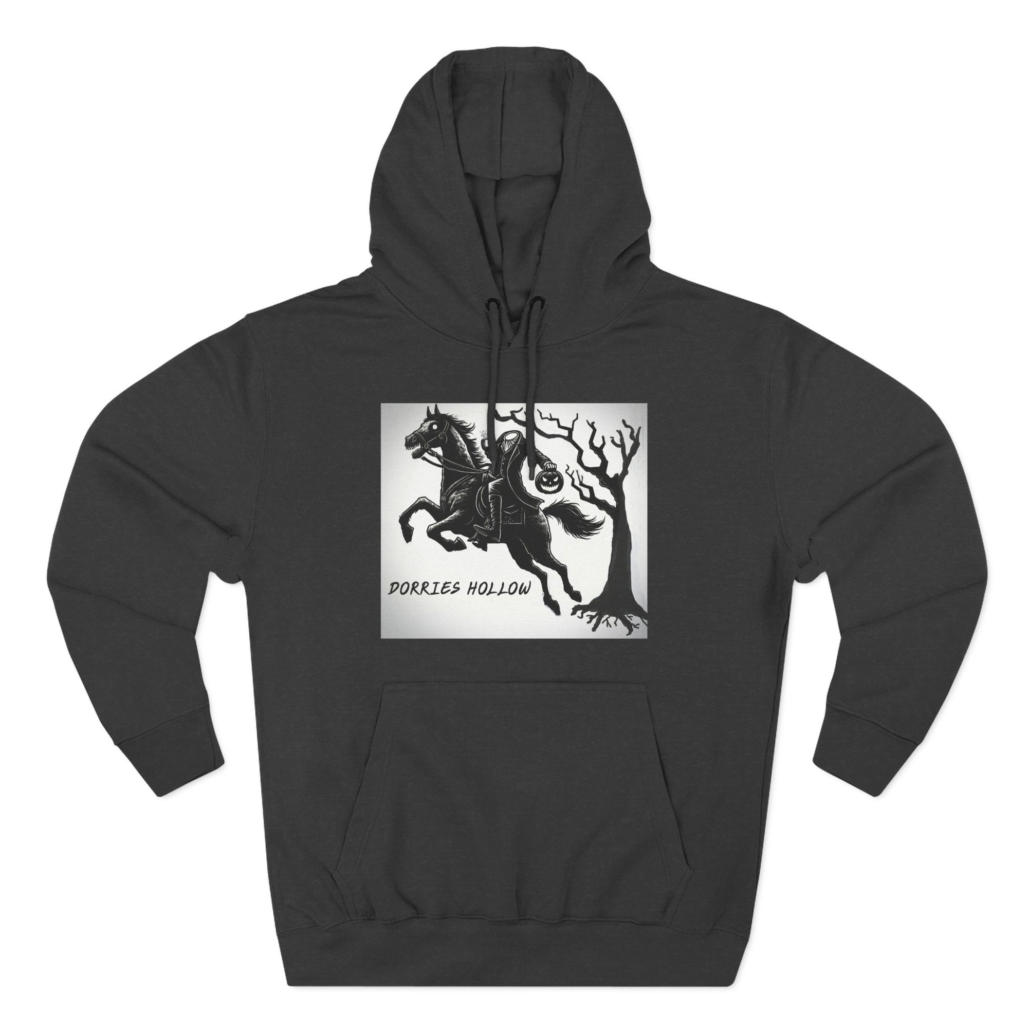 Spooky Horse Fleece Hoodie - Perfect for Fall and Halloween, Unisex Sweatshirt, Cozy Pullover, Gift for Horse Lovers