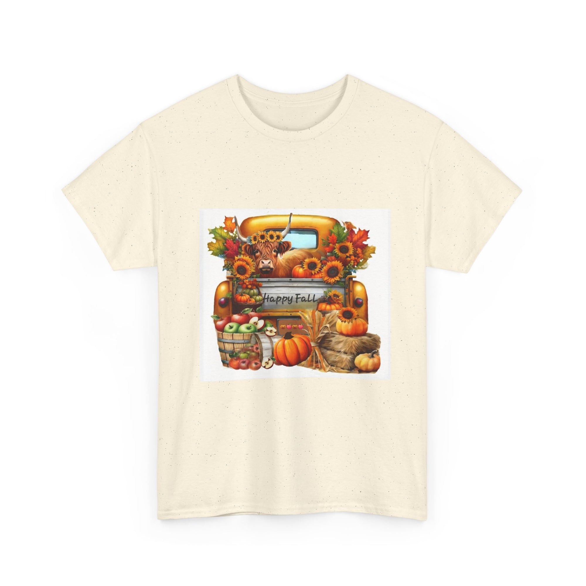 Autumn Vibes Unisex Heavy Cotton Tee - Perfect for Fall Celebrations, Thanksgiving Gatherings, Cozy Outings, Seasonal Wardrobe