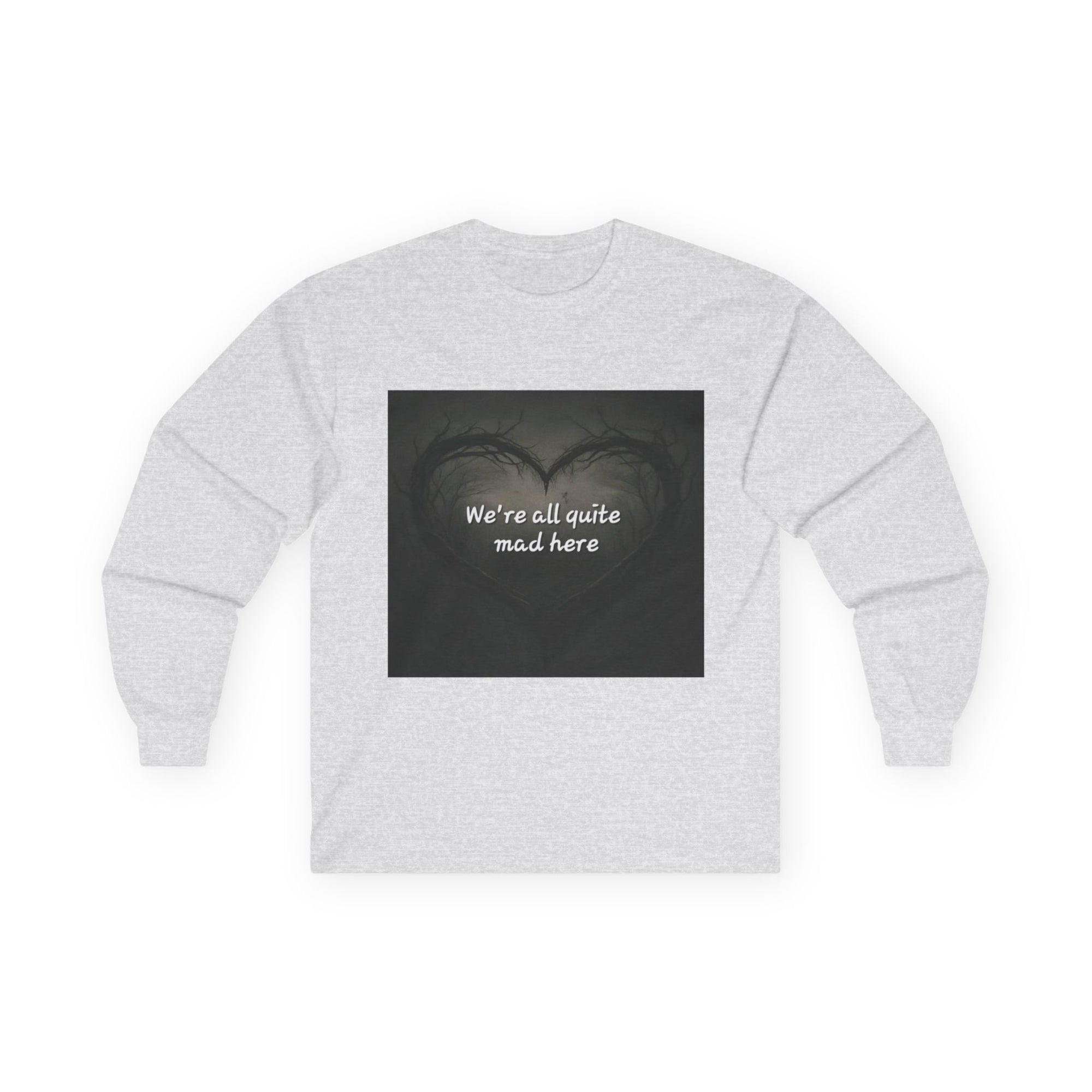 Mad Hatter Long Sleeve Tee - Quirky Apparel for Dreamers, Halloween, Gift, Cozy Wear, Fun Statement Shirt