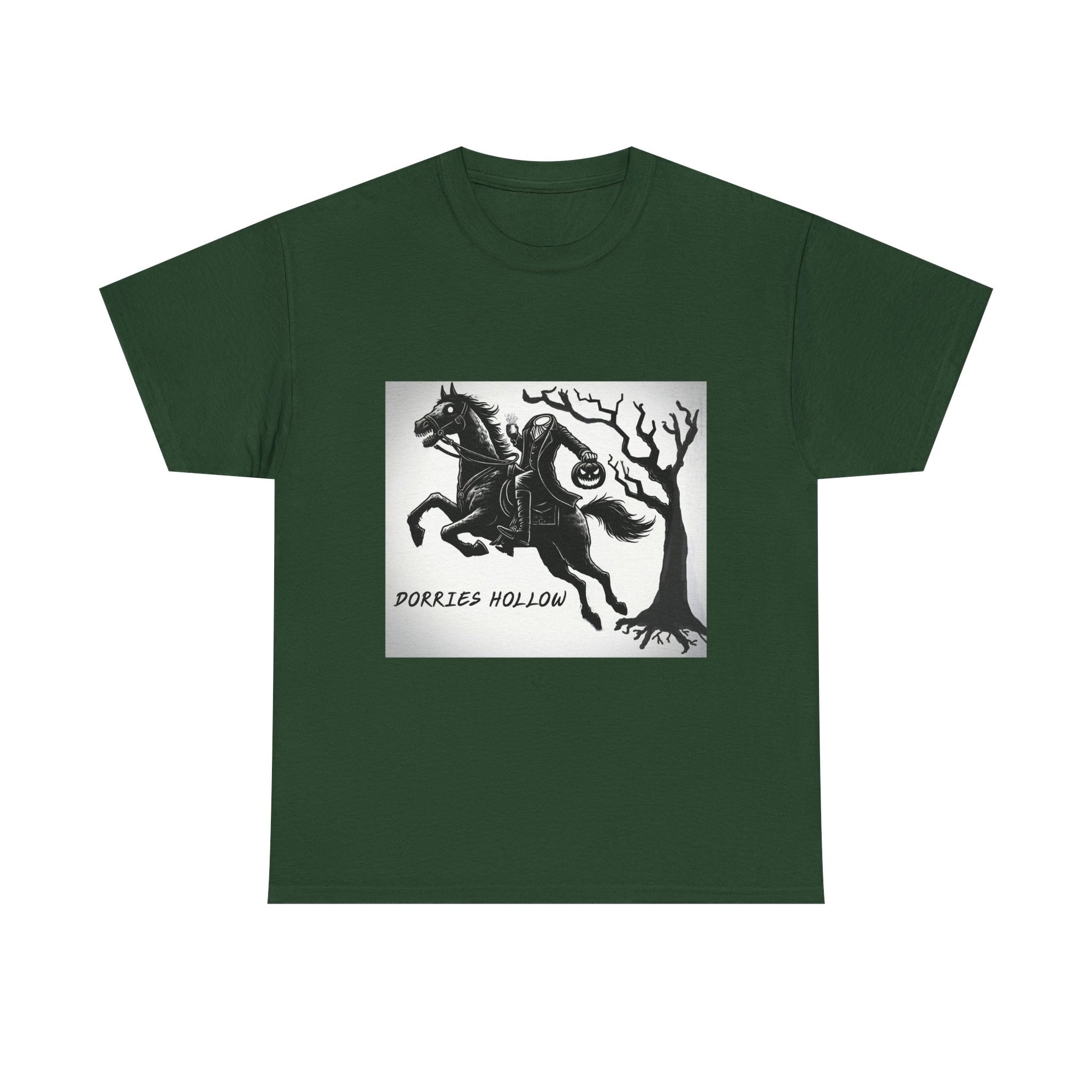 Spooky Adventure Tee - Horseman Design, Halloween Shirt, Unisex Cotton Tee, Eerie Vibe, Fall Fashion, Gift for Halloween Lovers
