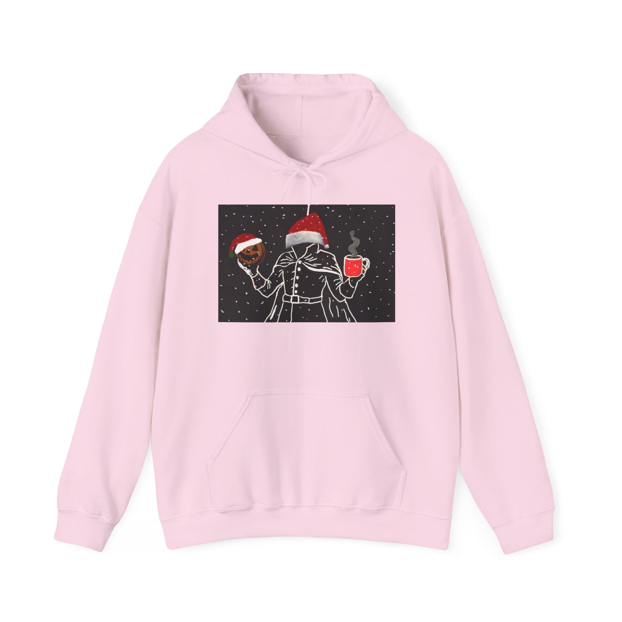 Festive Holiday Headless horseman Sweatshirt, Unisex Cozy Hoodie for Christmas, Ugly Sweater Replacement, Gift for Him or Her