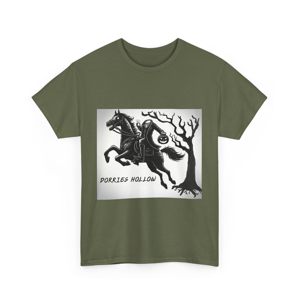 Spooky Adventure Tee - Horseman Design, Halloween Shirt, Unisex Cotton Tee, Eerie Vibe, Fall Fashion, Gift for Halloween Lovers