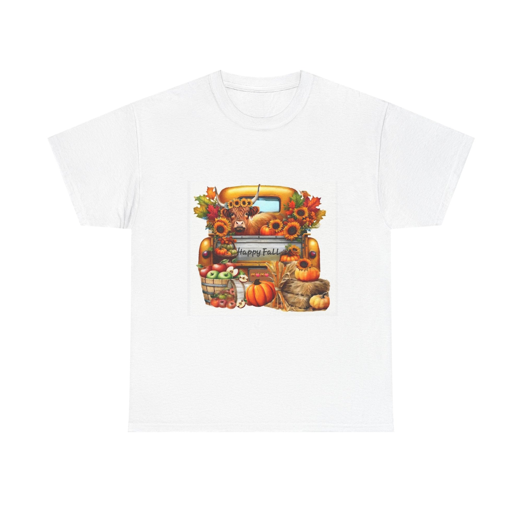 Autumn Vibes Unisex Heavy Cotton Tee - Perfect for Fall Celebrations, Thanksgiving Gatherings, Cozy Outings, Seasonal Wardrobe