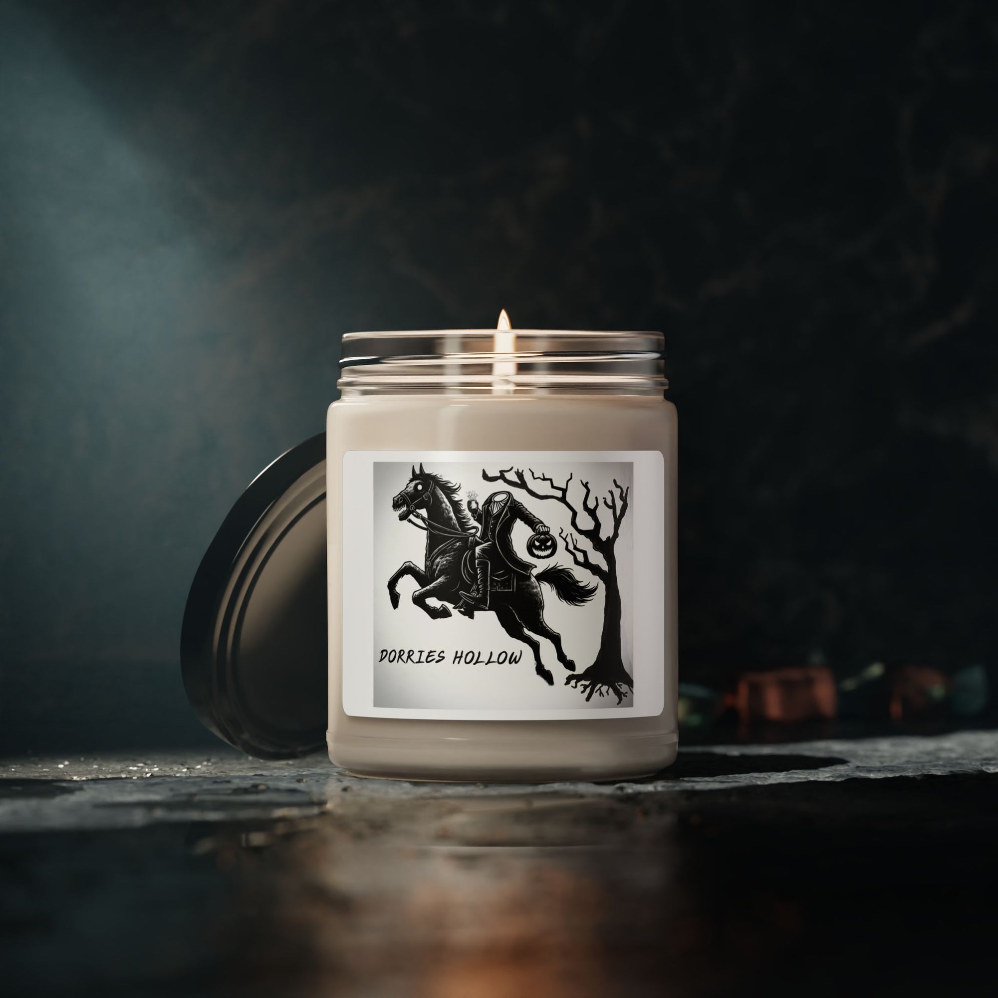 Scented Soy Candle - Dorries Hollow, Cozy Home Fragrance, Eco-friendly Gift, Halloween Decor, Relaxing Atmosphere