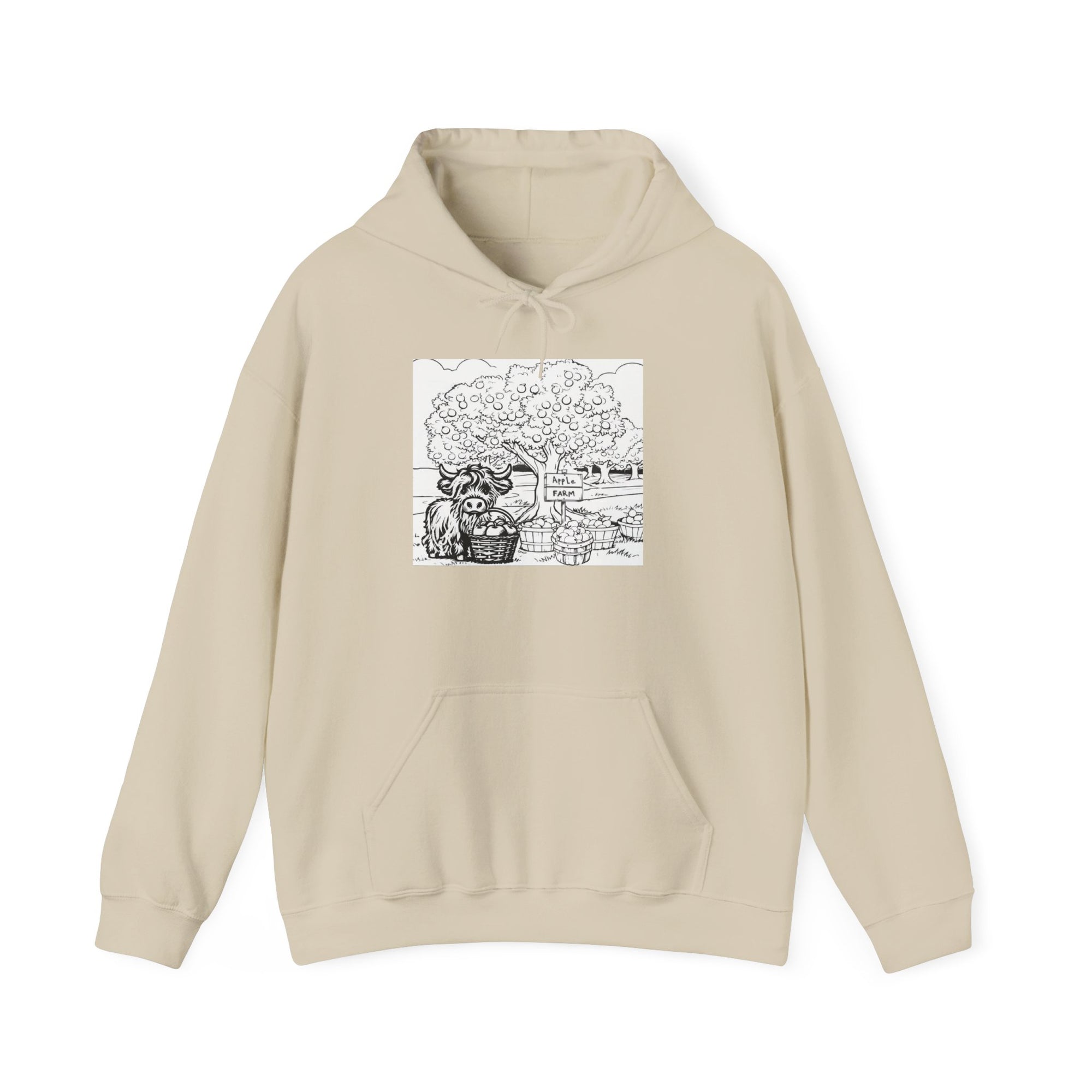 Cozy Nature Highland cow Hoodie, Unisex Sweatshirt, Perfect Gift for Friends, Fall Fashion, Outdoor Adventures, Earth Day