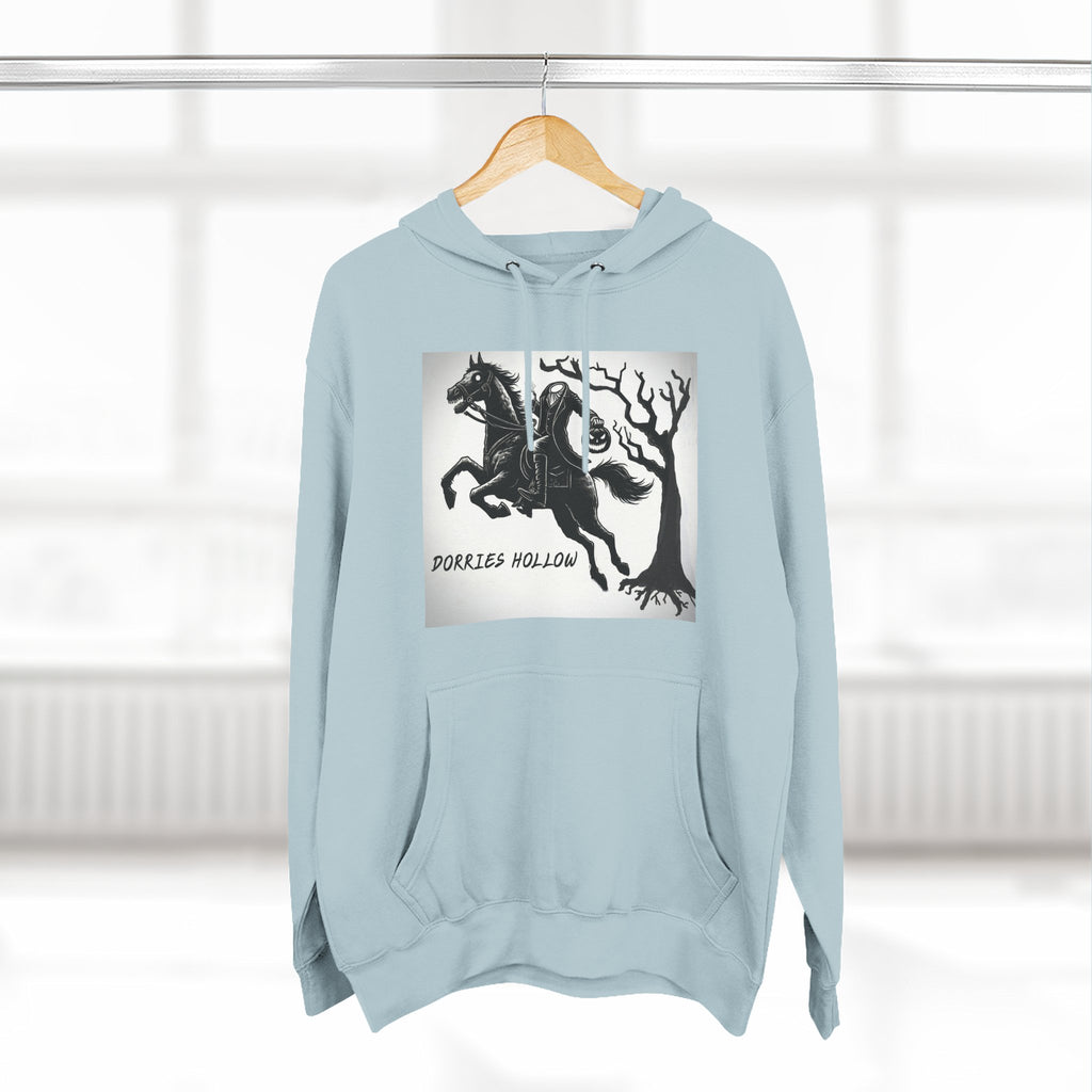Spooky Horse Fleece Hoodie - Perfect for Fall and Halloween, Unisex Sweatshirt, Cozy Pullover, Gift for Horse Lovers