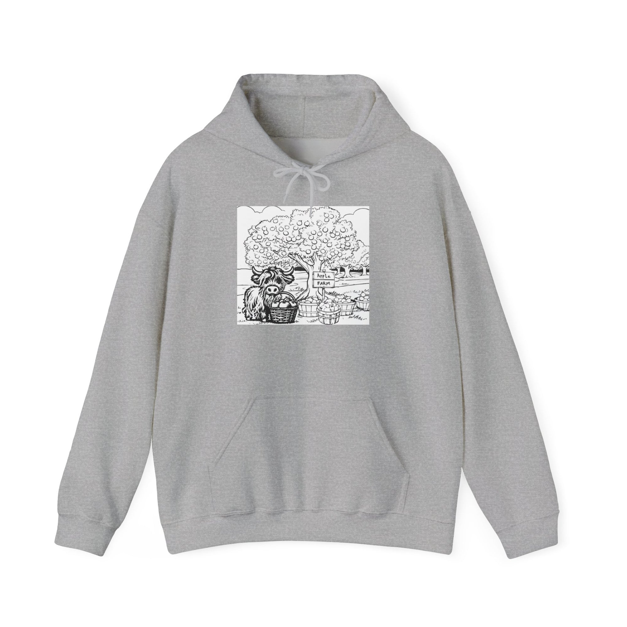 Cozy Nature Highland cow Hoodie, Unisex Sweatshirt, Perfect Gift for Friends, Fall Fashion, Outdoor Adventures, Earth Day
