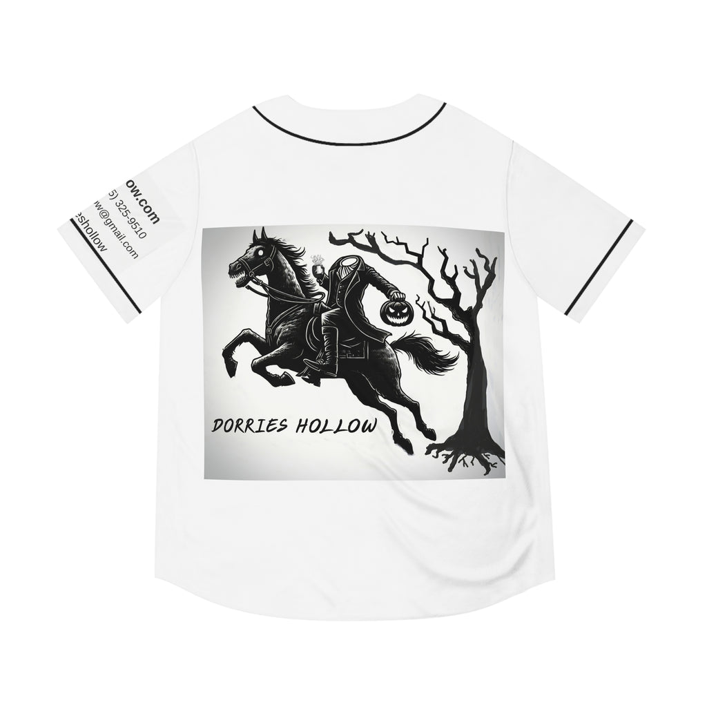 Men's Baseball Jersey with Spooky Horseman Design - Halloween Gift, Sportswear, Casual Wear, Graphic Tee, Unique T-Shirt