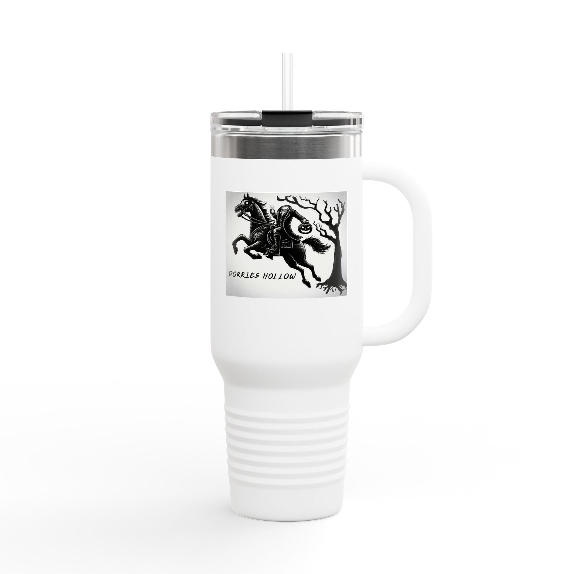 Spooky Ride Insulated Travel Mug, Perfect for Halloween Parties, Road Trips, Gift for Horse Lovers, Eco-Friendly Drinkware