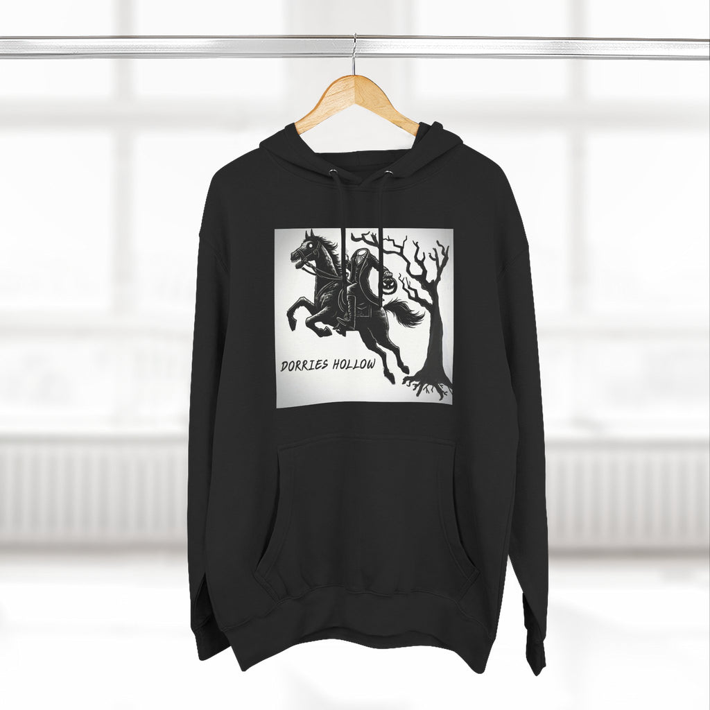 Spooky Horse Fleece Hoodie - Perfect for Fall and Halloween, Unisex Sweatshirt, Cozy Pullover, Gift for Horse Lovers