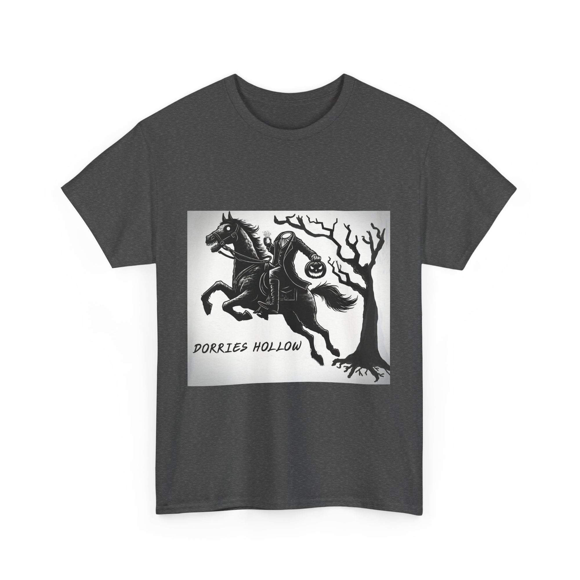 Spooky Adventure Tee - Horseman Design, Halloween Shirt, Unisex Cotton Tee, Eerie Vibe, Fall Fashion, Gift for Halloween Lovers