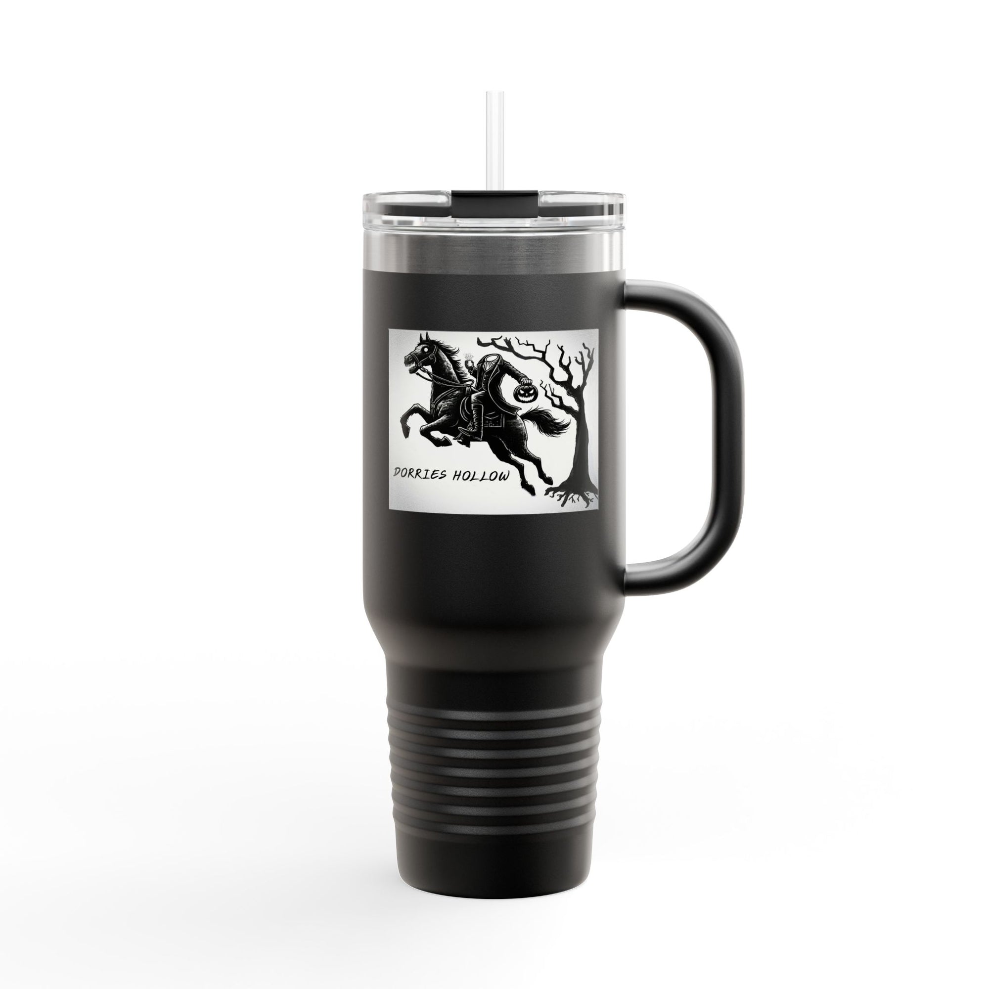 Spooky Ride Insulated Travel Mug, Perfect for Halloween Parties, Road Trips, Gift for Horse Lovers, Eco-Friendly Drinkware