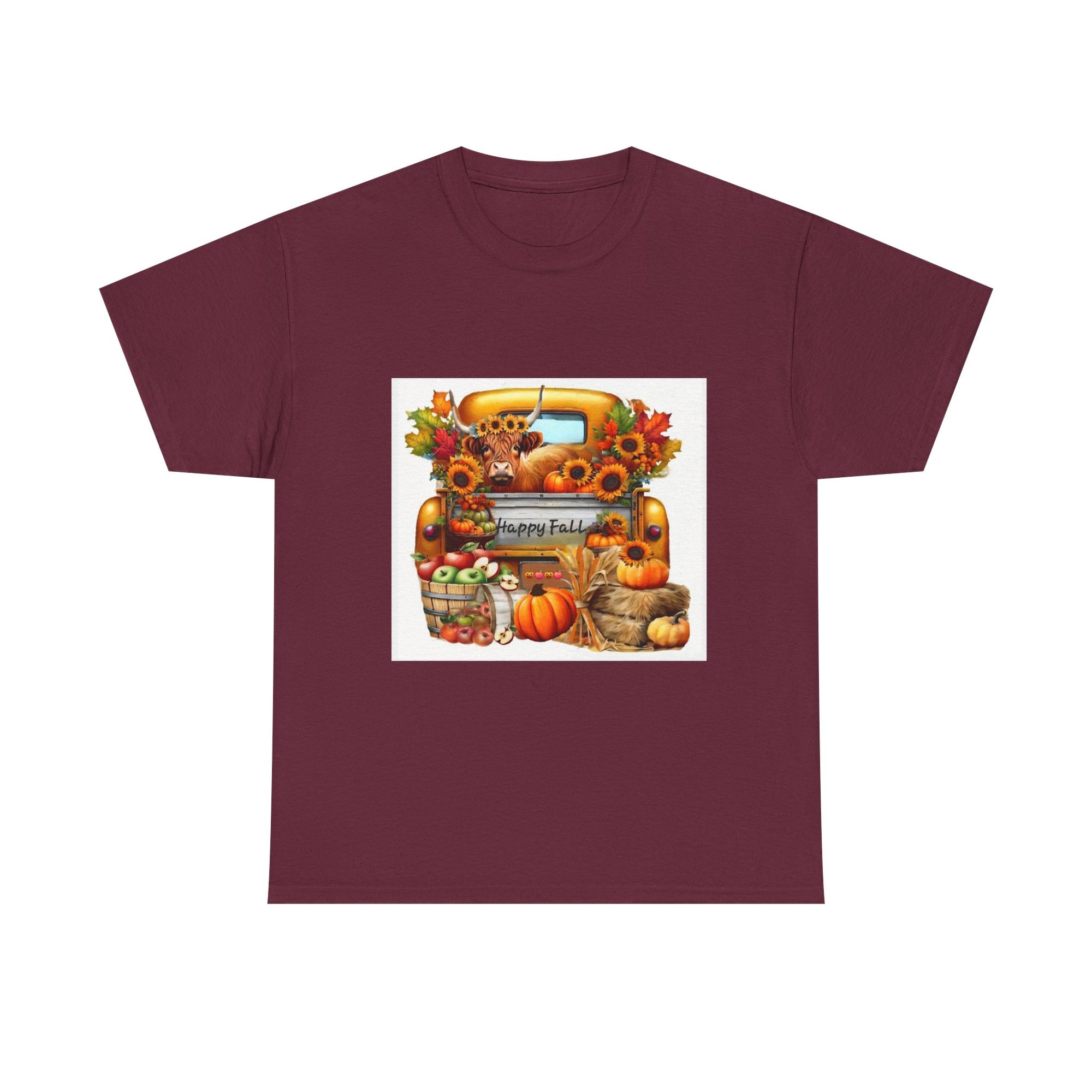 Autumn Vibes Unisex Heavy Cotton Tee - Perfect for Fall Celebrations, Thanksgiving Gatherings, Cozy Outings, Seasonal Wardrobe