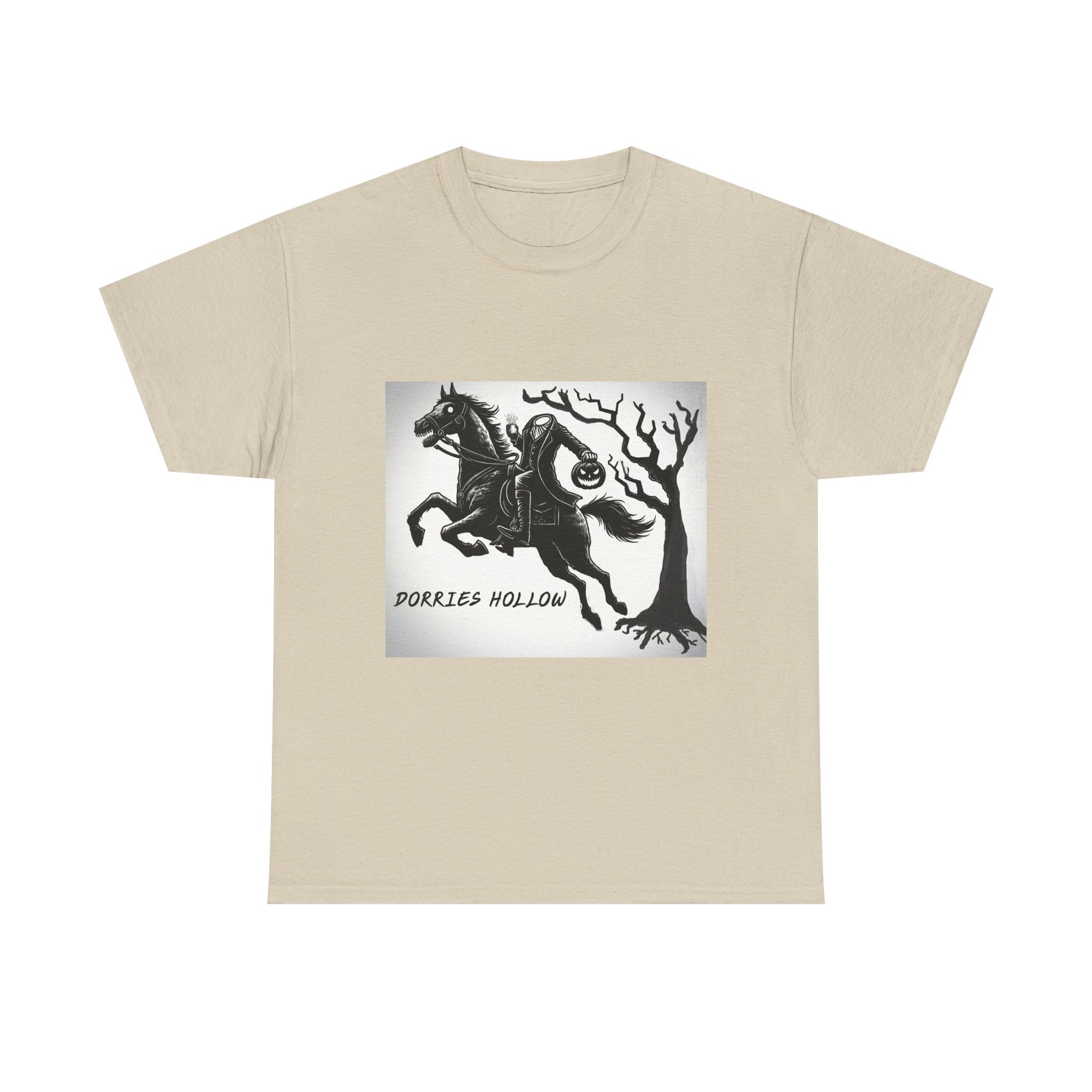 Spooky Adventure Tee - Horseman Design, Halloween Shirt, Unisex Cotton Tee, Eerie Vibe, Fall Fashion, Gift for Halloween Lovers