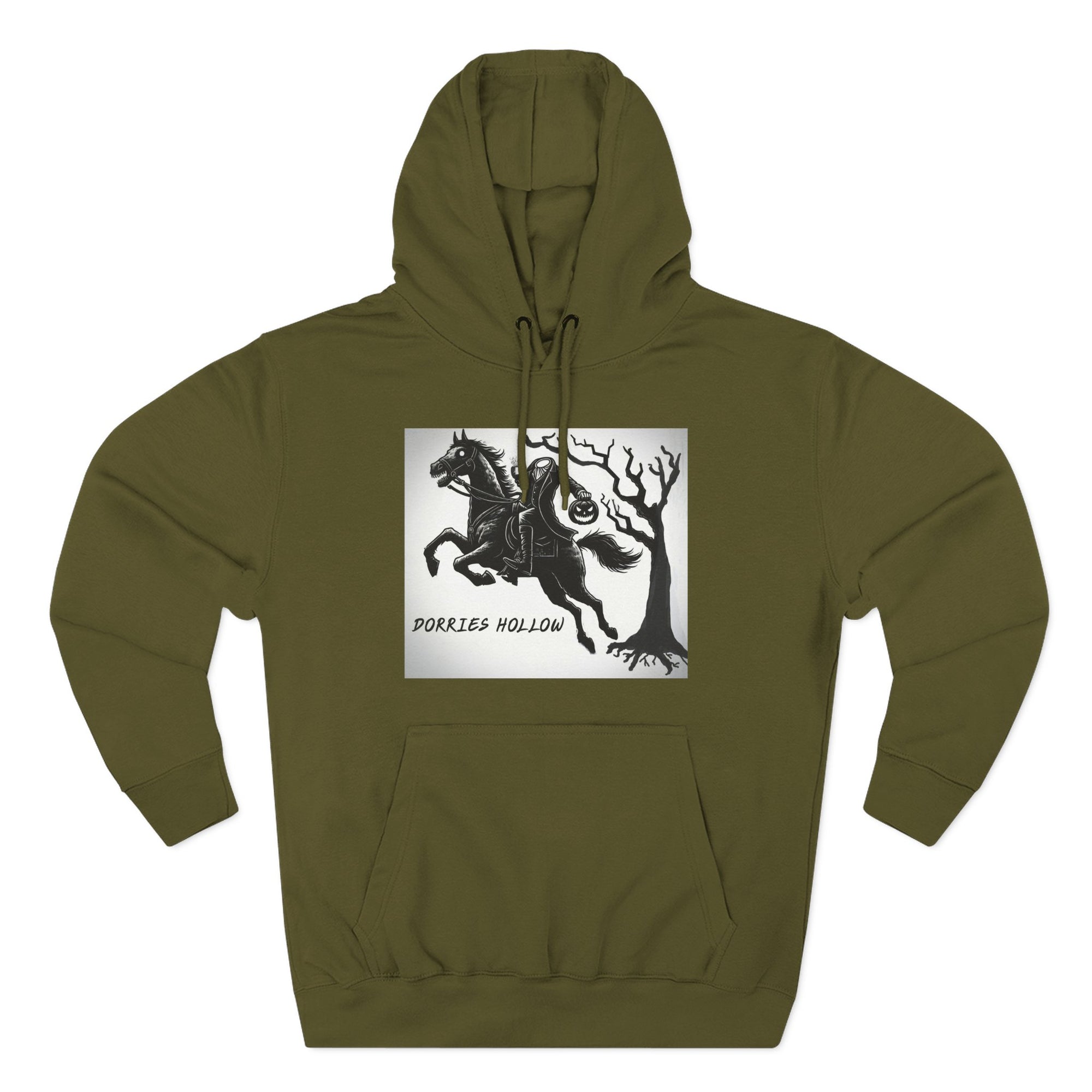 Spooky Horse Fleece Hoodie - Perfect for Fall and Halloween, Unisex Sweatshirt, Cozy Pullover, Gift for Horse Lovers