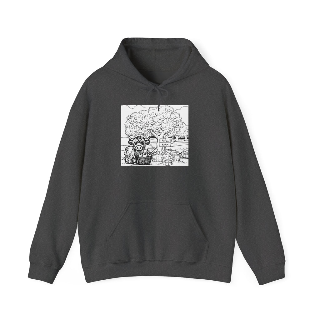 Cozy Nature Highland cow Hoodie, Unisex Sweatshirt, Perfect Gift for Friends, Fall Fashion, Outdoor Adventures, Earth Day