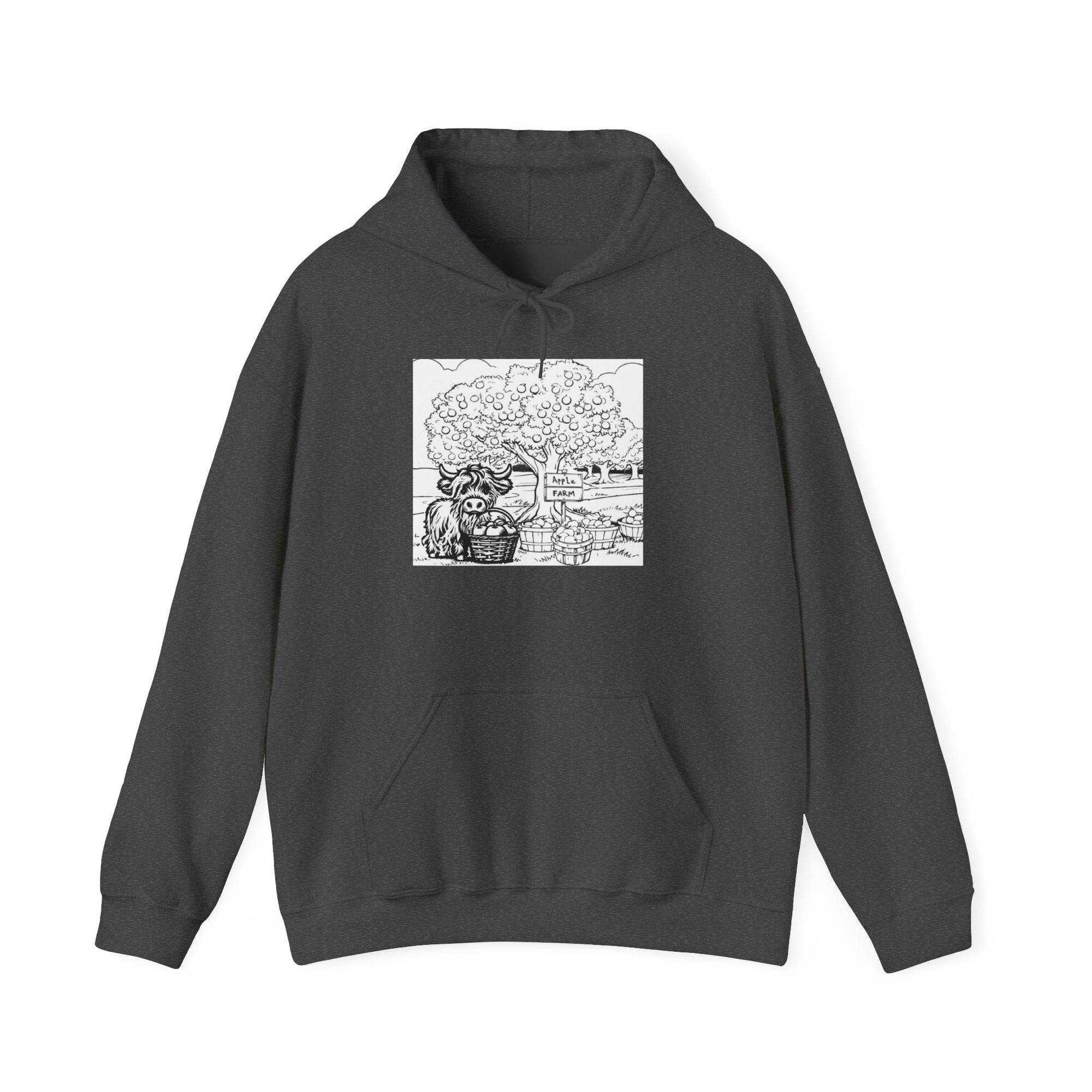 Cozy Nature Highland cow Hoodie, Unisex Sweatshirt, Perfect Gift for Friends, Fall Fashion, Outdoor Adventures, Earth Day