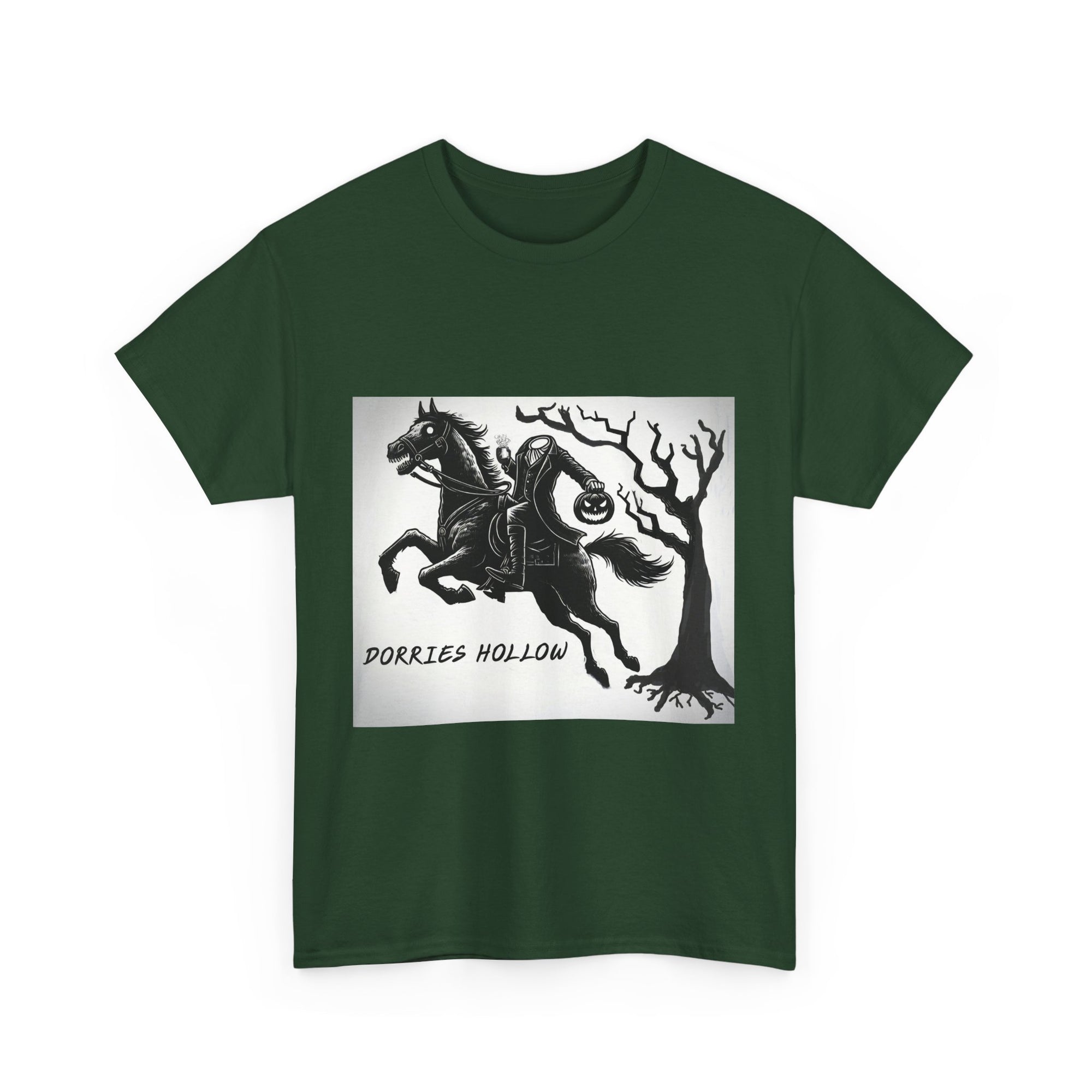 Spooky Adventure Tee - Horseman Design, Halloween Shirt, Unisex Cotton Tee, Eerie Vibe, Fall Fashion, Gift for Halloween Lovers