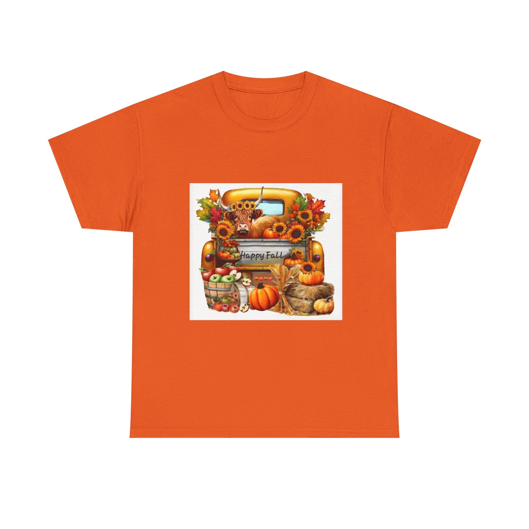 Autumn Vibes Unisex Heavy Cotton Tee - Perfect for Fall Celebrations, Thanksgiving Gatherings, Cozy Outings, Seasonal Wardrobe